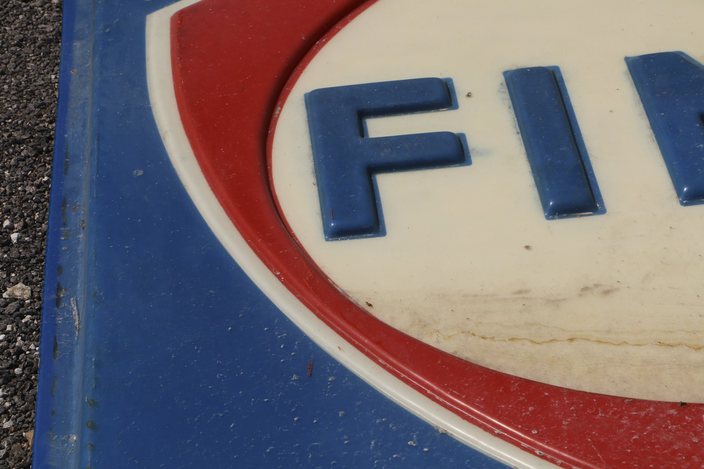 Vintage Fina Gas Station Advertising Sign