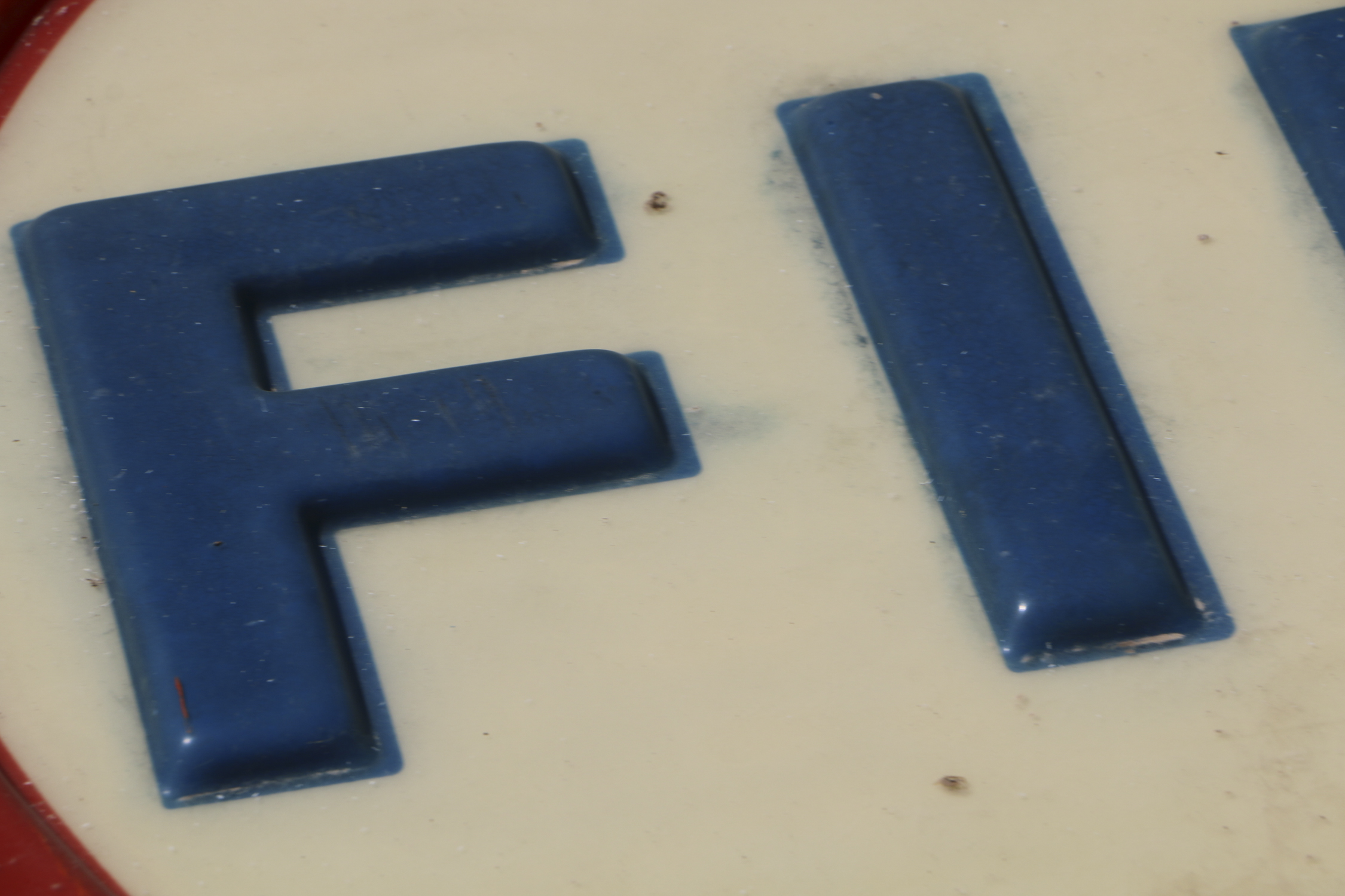 Vintage Fina Gas Station Advertising Sign