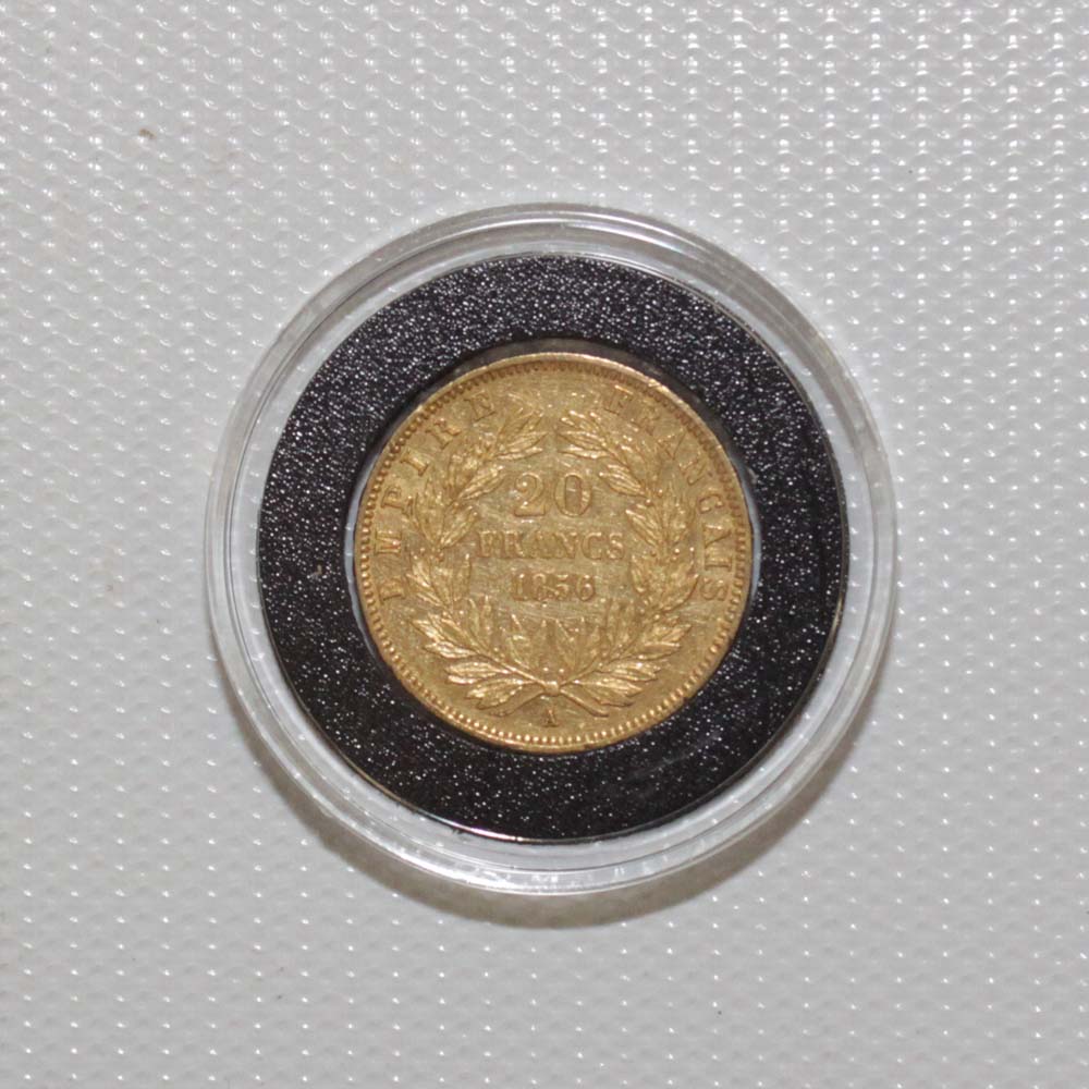 1856-A Napoleon III 20 Franc Gold Coin