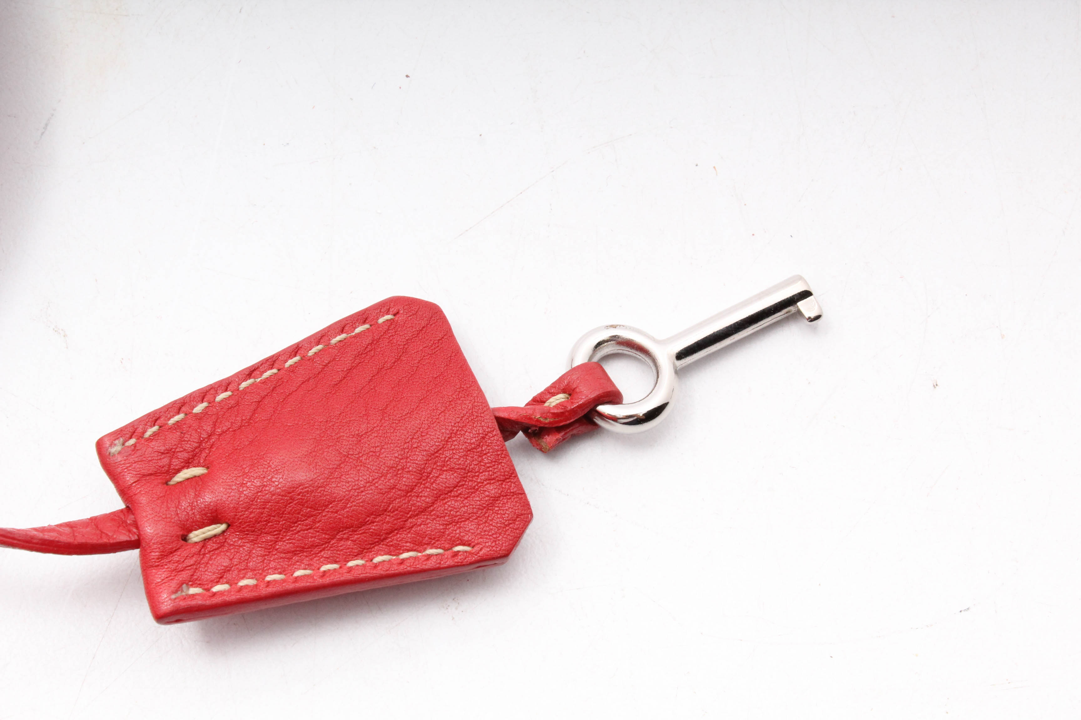 Prada Red Pebbled Leather and Nylon Shoulder Baguette