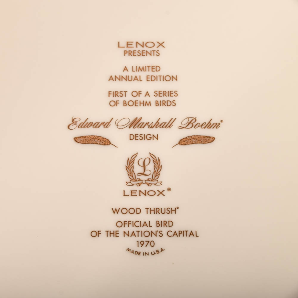 Vintage Lenox Annual Edition "Boehm Birds" Collector Plates