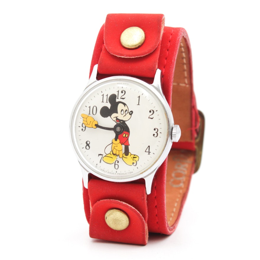 Vintage Walt Disney Productions Mickey Mouse Wristwatch