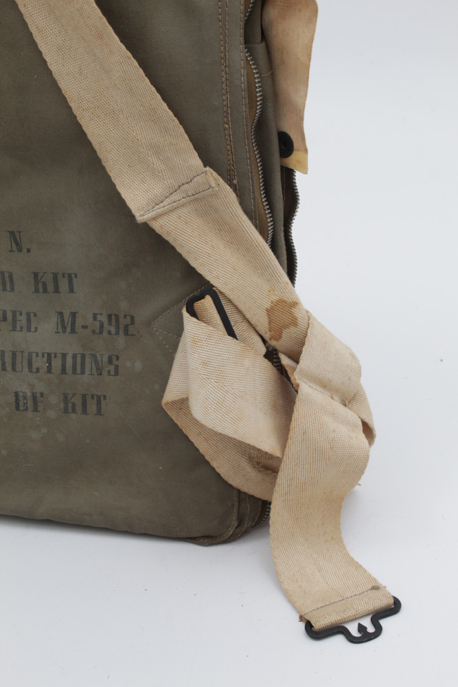 World War II U.S. Navy Parachute Back Pad and Emergency Kit