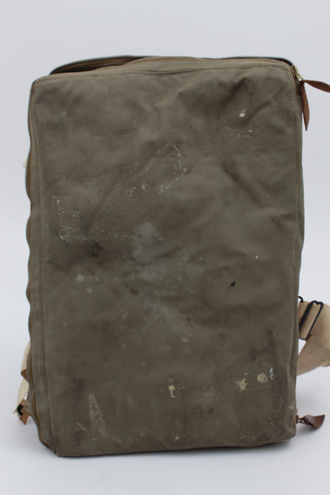 World War II U.S. Navy Parachute Back Pad and Emergency Kit