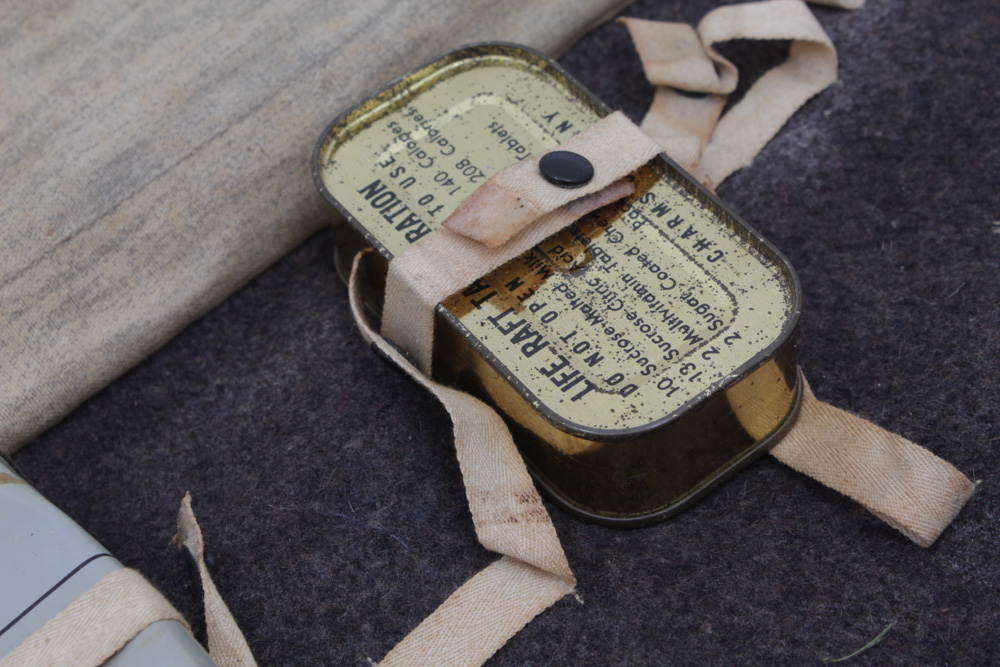 World War II U.S. Navy Parachute Back Pad and Emergency Kit