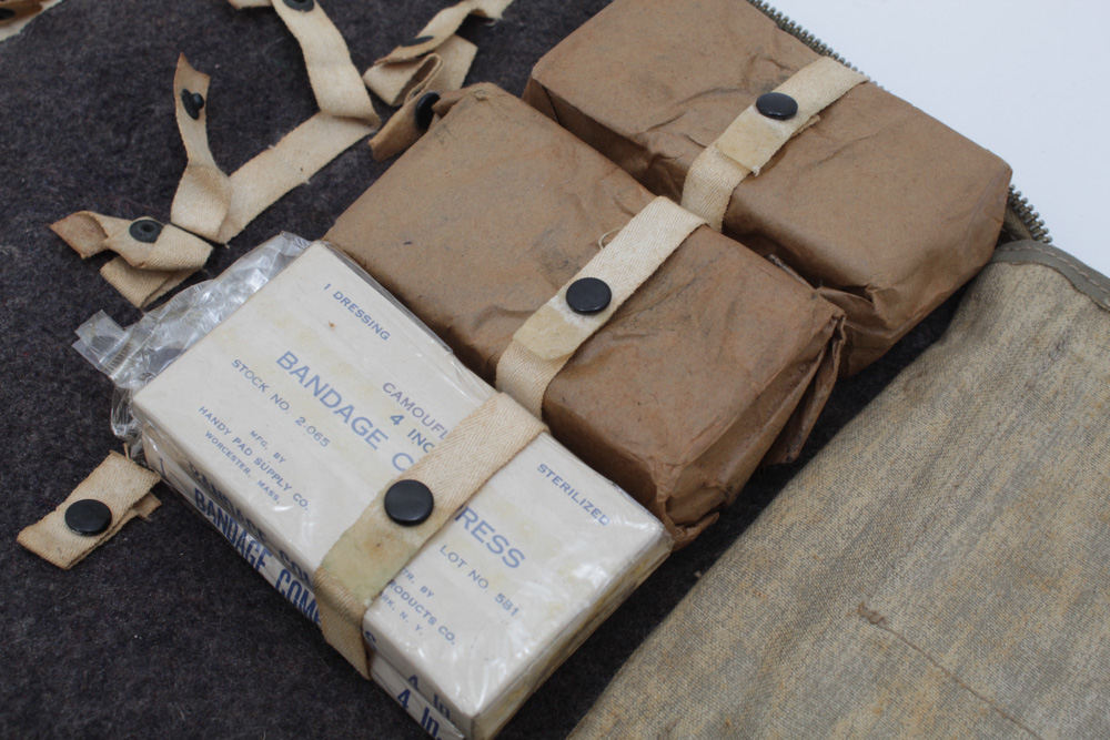 World War II U.S. Navy Parachute Back Pad and Emergency Kit