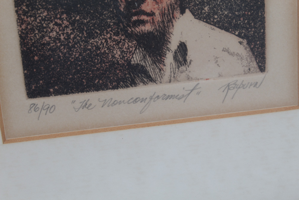 Dale Rayburn Limited Edition Etching "The Nonconformist"