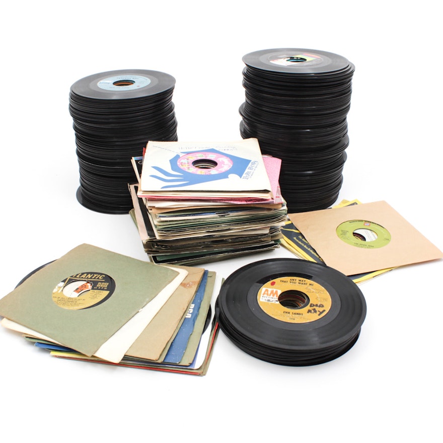 Vintage 45s Featuring Aretha Franklin, Otis Redding, Peter Paul & Mary, and More