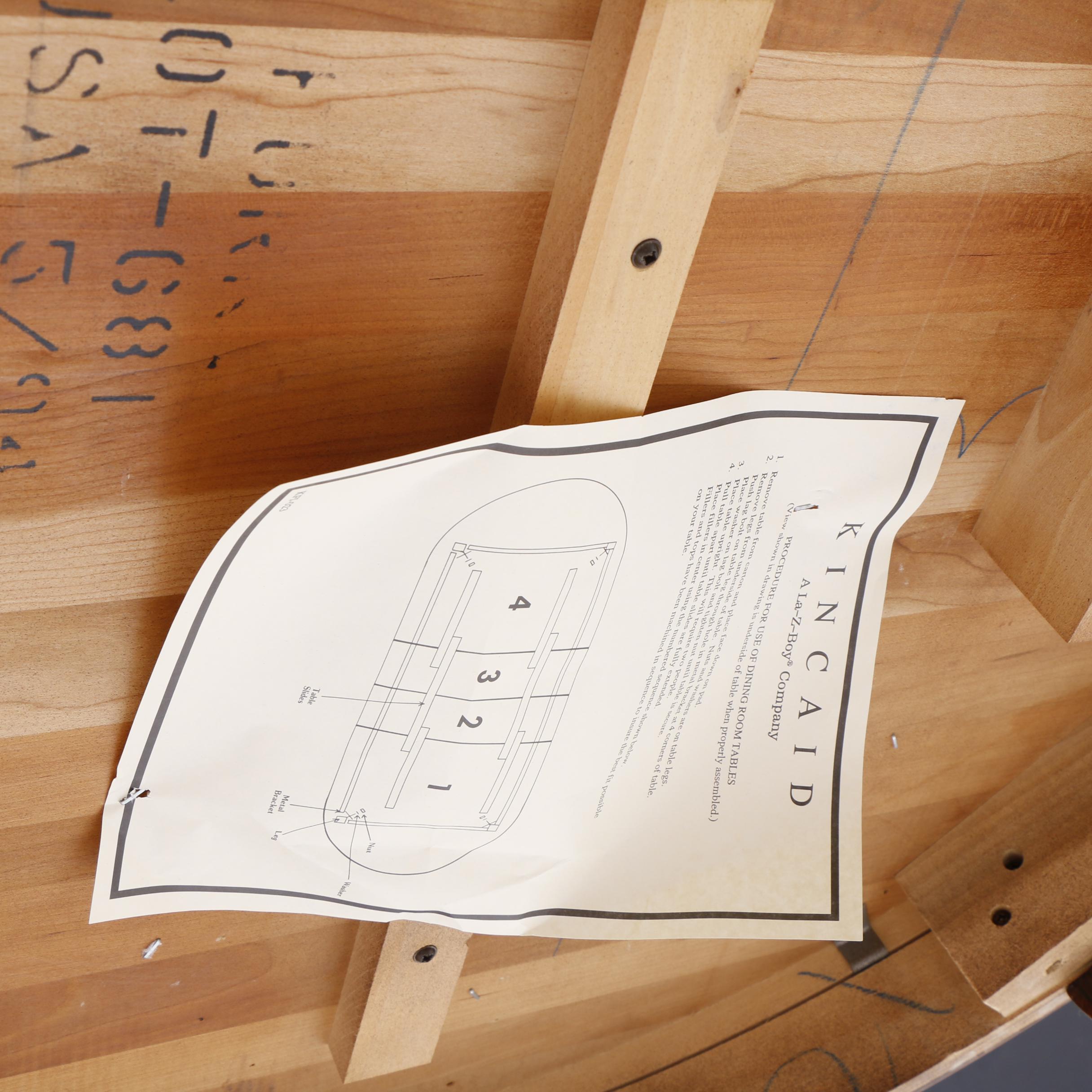 Queen Anne Stye Dining Table with Chairs by Kincaid