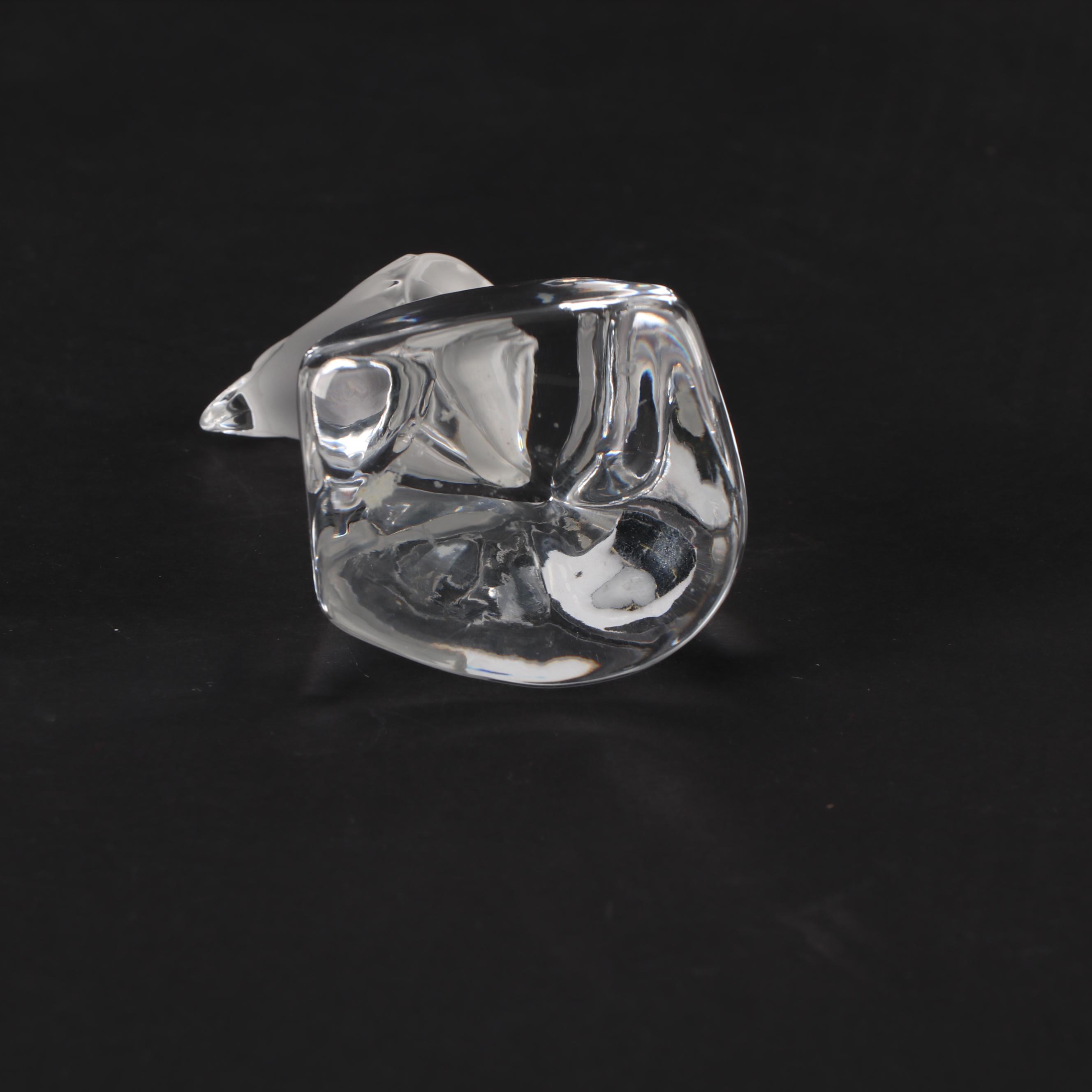 Frosted Crystal Eagle Head Figurine