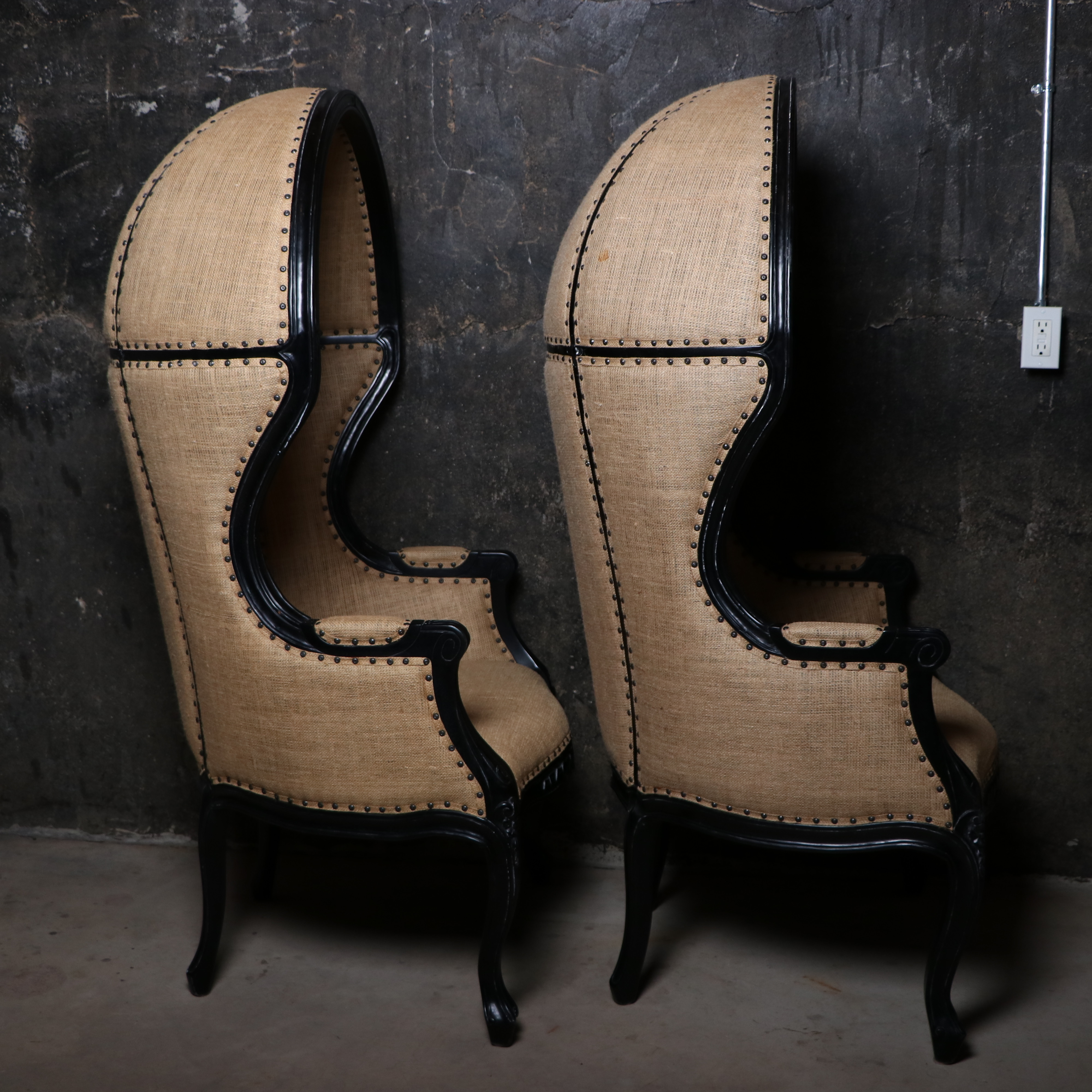 Pair of Louis XV Style Porter Chairs