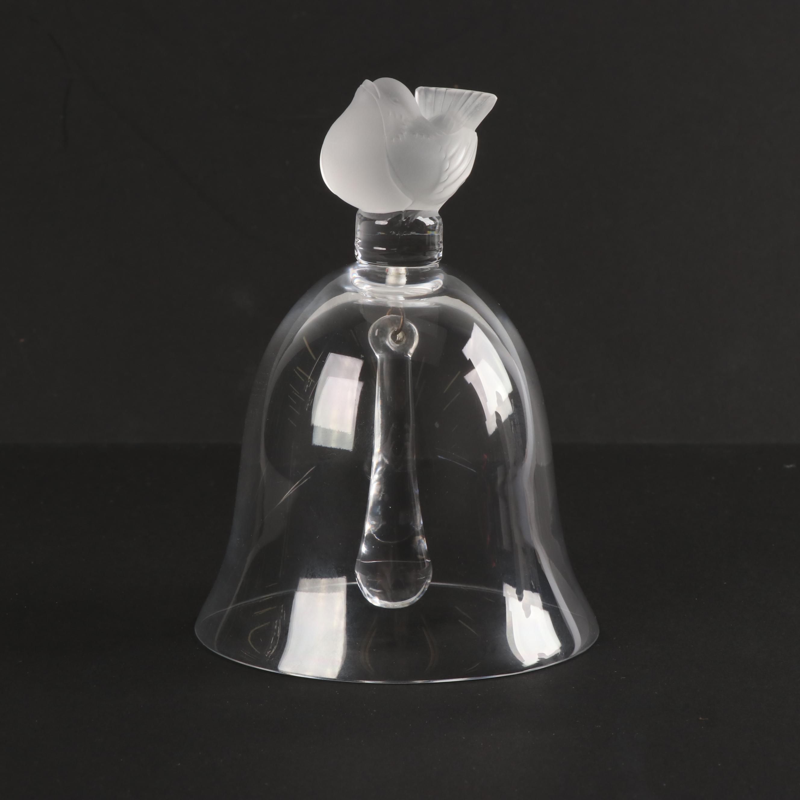 Lalique Crystal "Pinson" Handbell