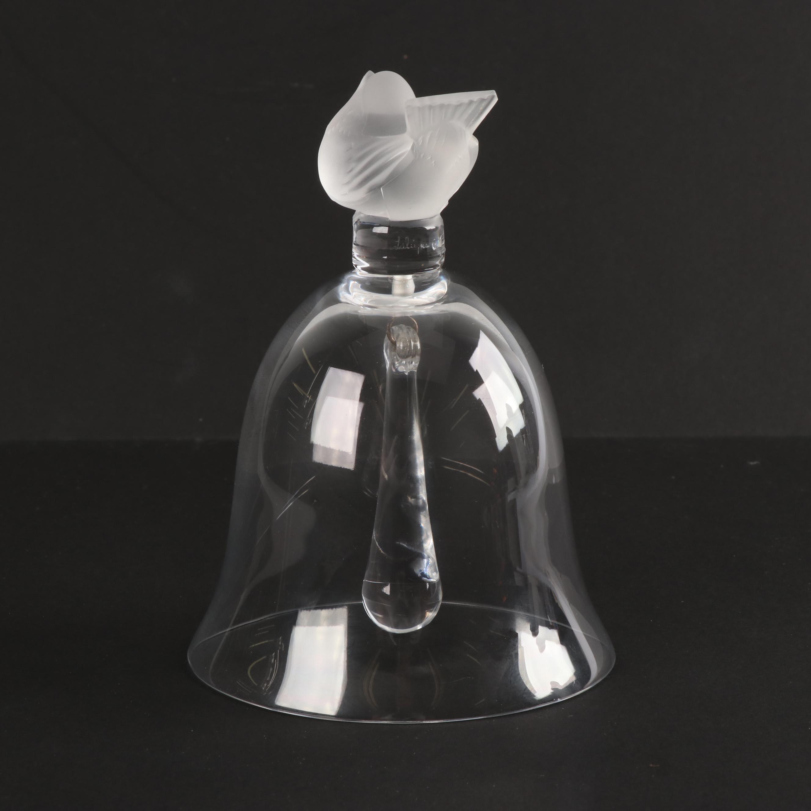 Lalique Crystal "Pinson" Handbell