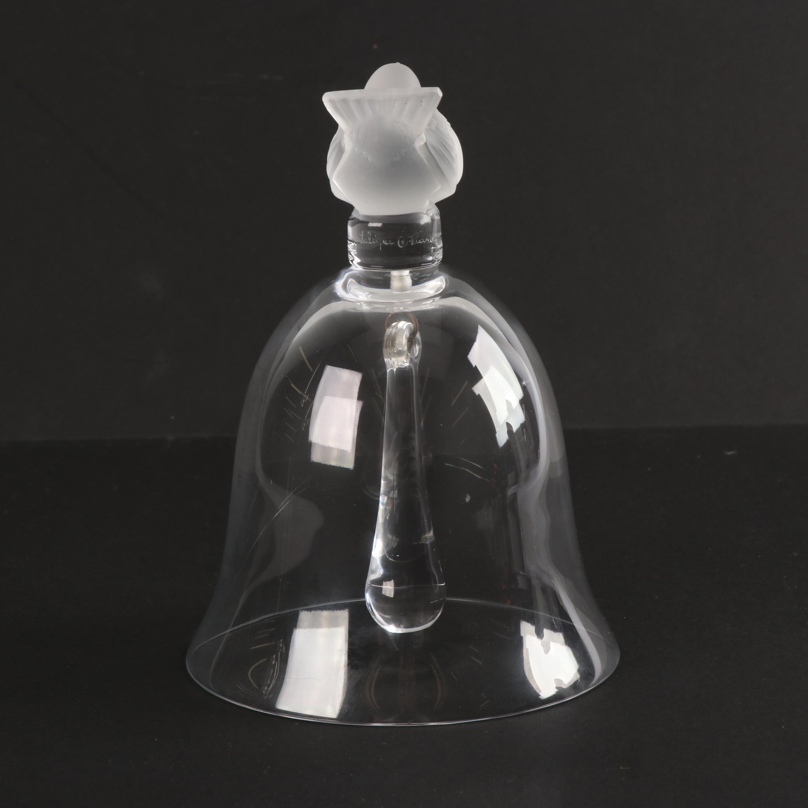 Lalique Crystal "Pinson" Handbell