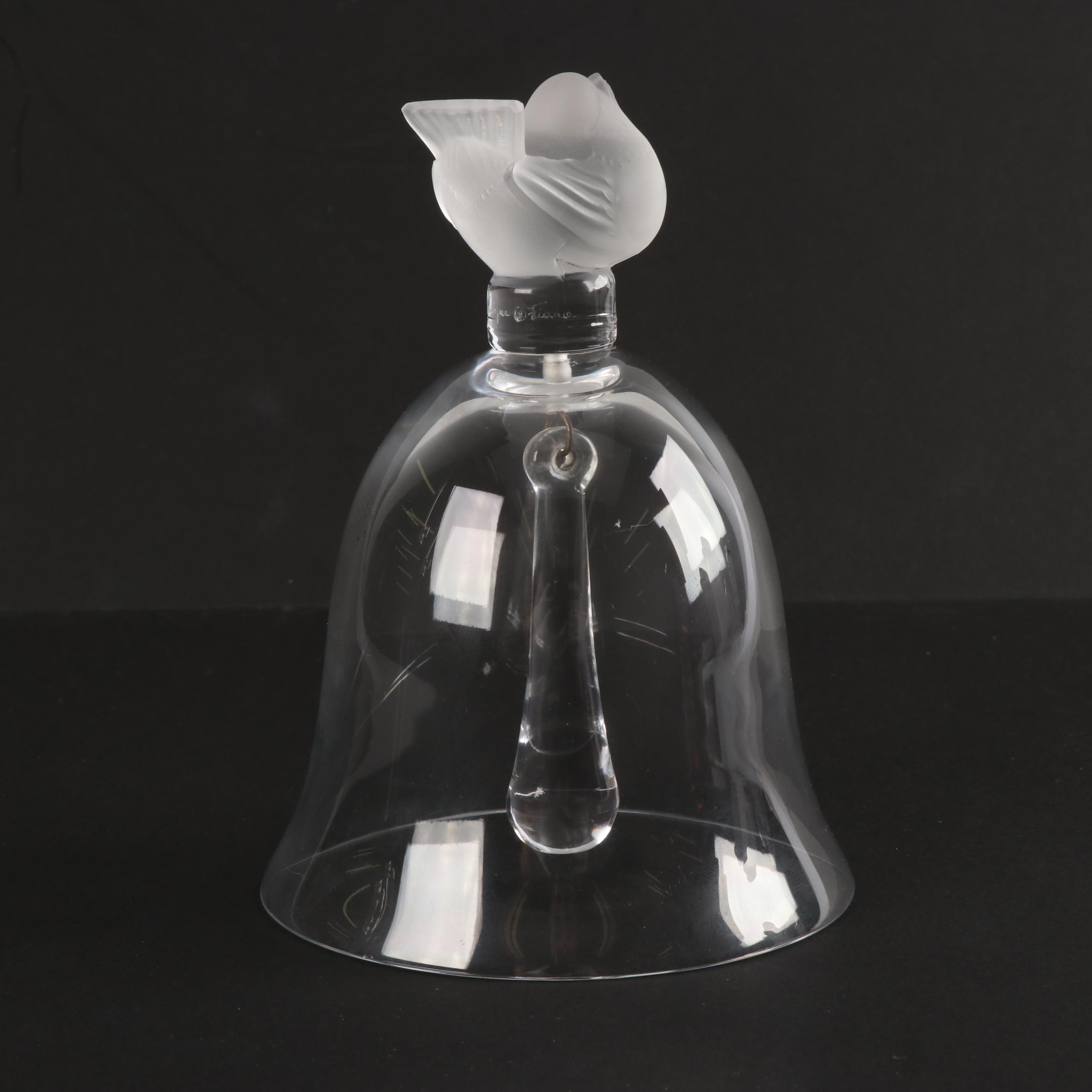 Lalique Crystal "Pinson" Handbell
