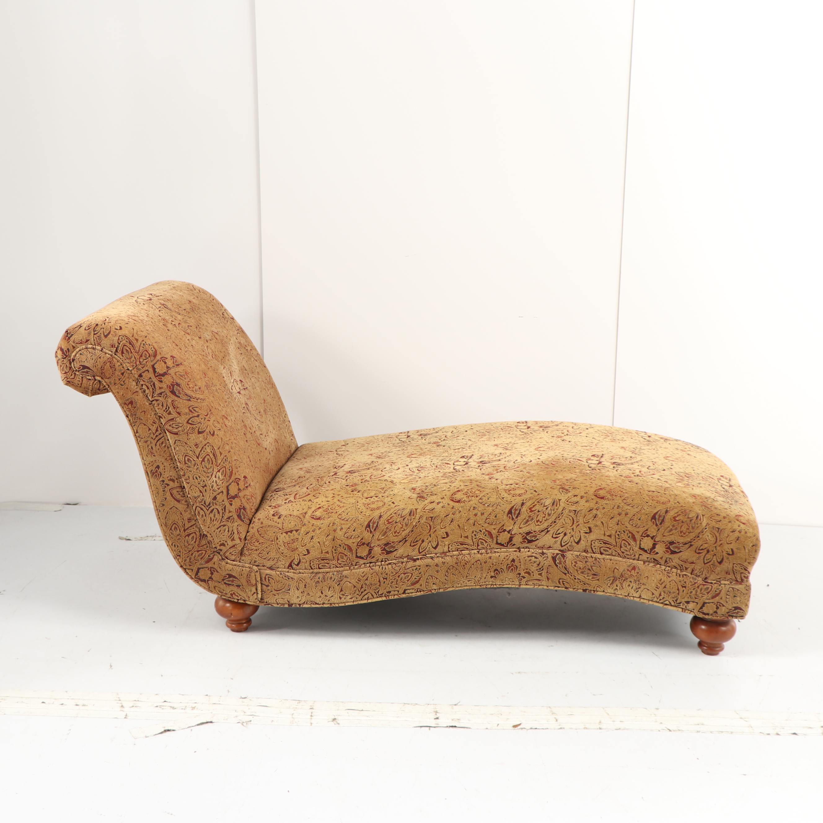 Paisley Upholstered Chaise Lounge