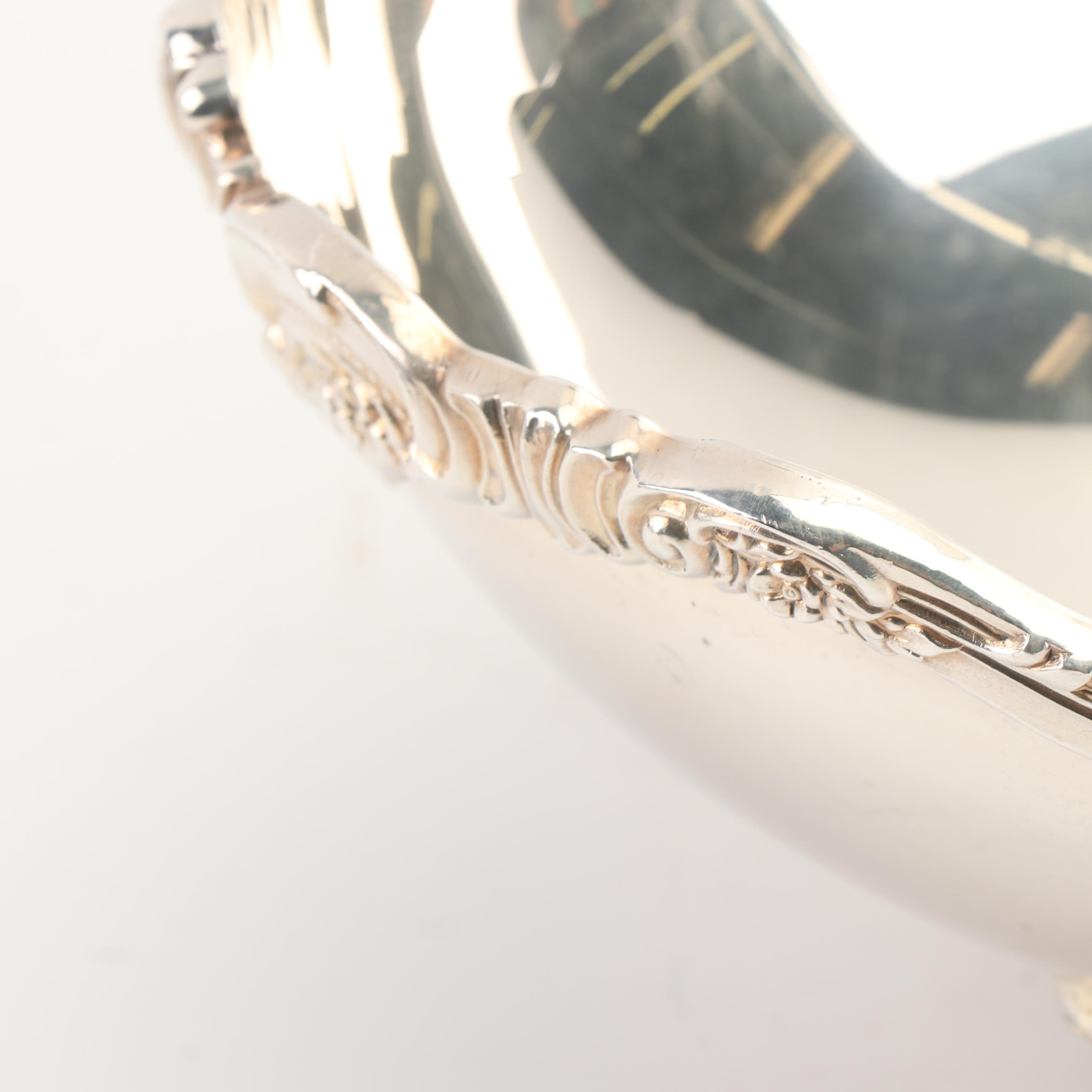 Wallace Silversmiths "Baroque" Silver Plate Footed Centerpiece Bowl