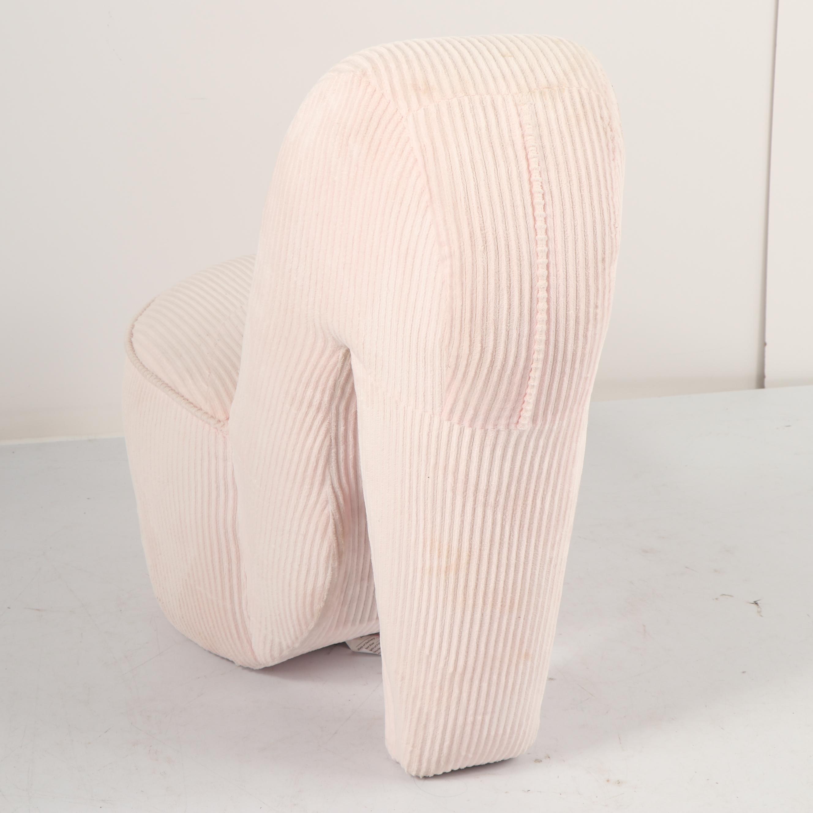 Corduroy Upholstered Novelty "High Heel" Chair