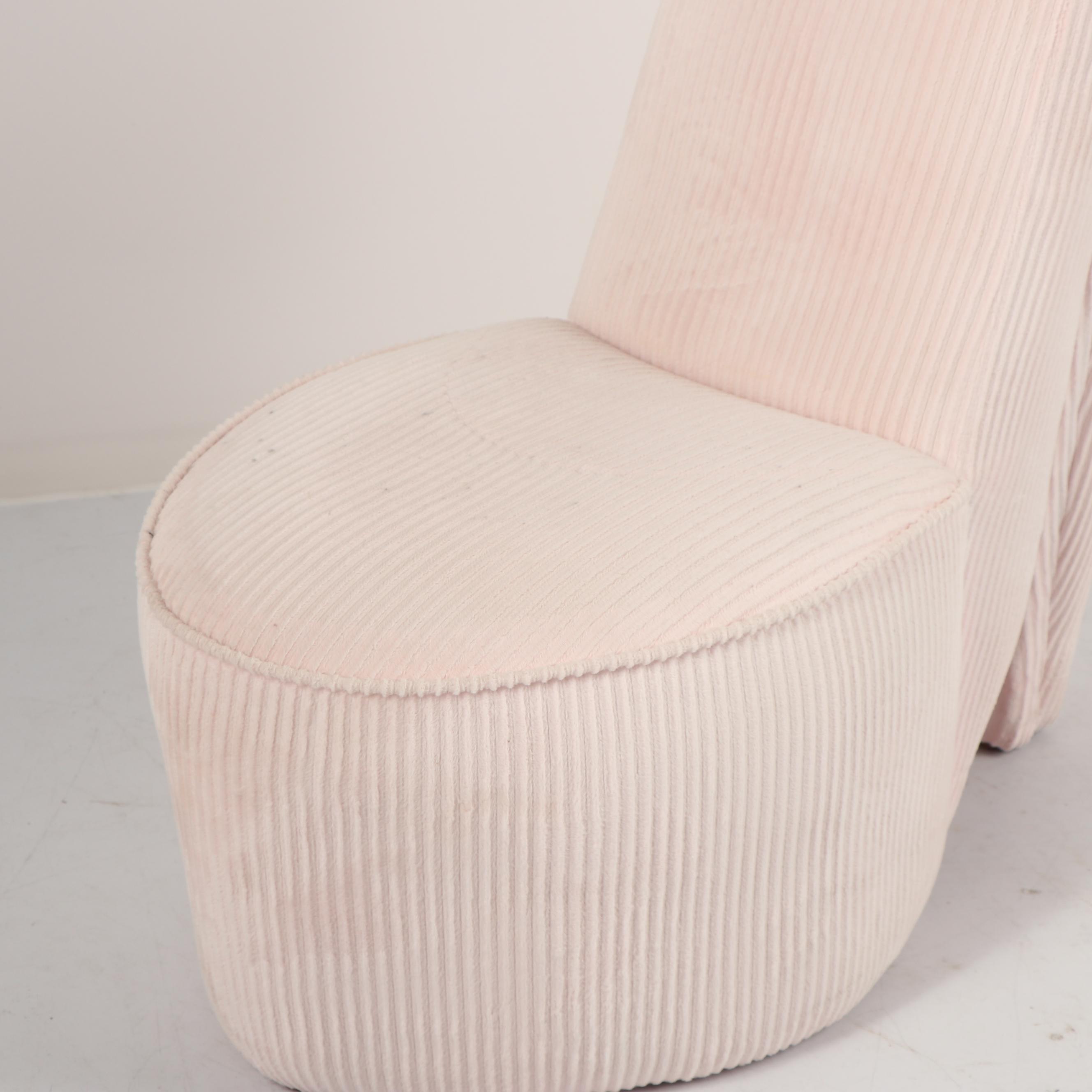 Corduroy Upholstered Novelty "High Heel" Chair