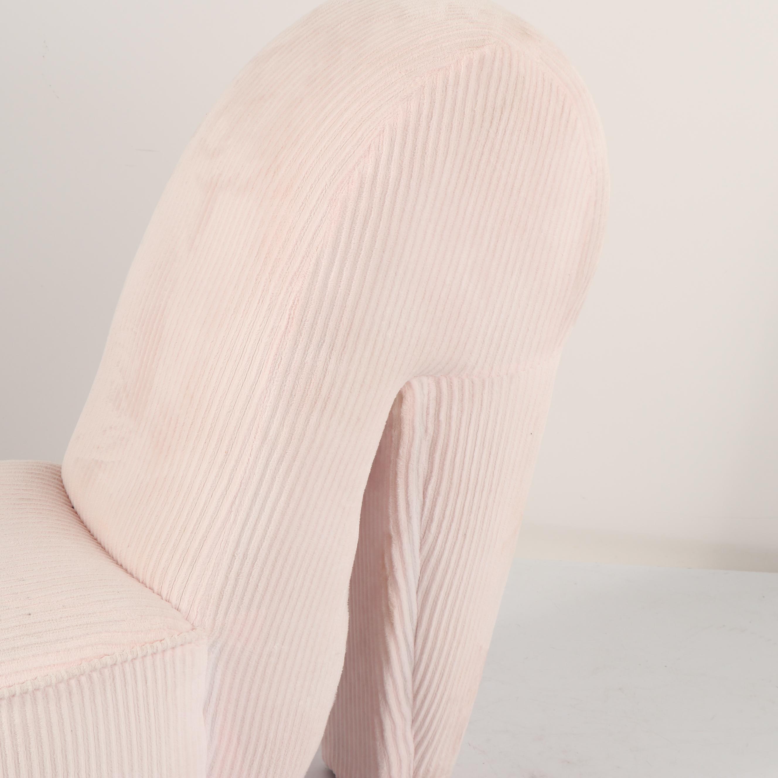 Corduroy Upholstered Novelty "High Heel" Chair
