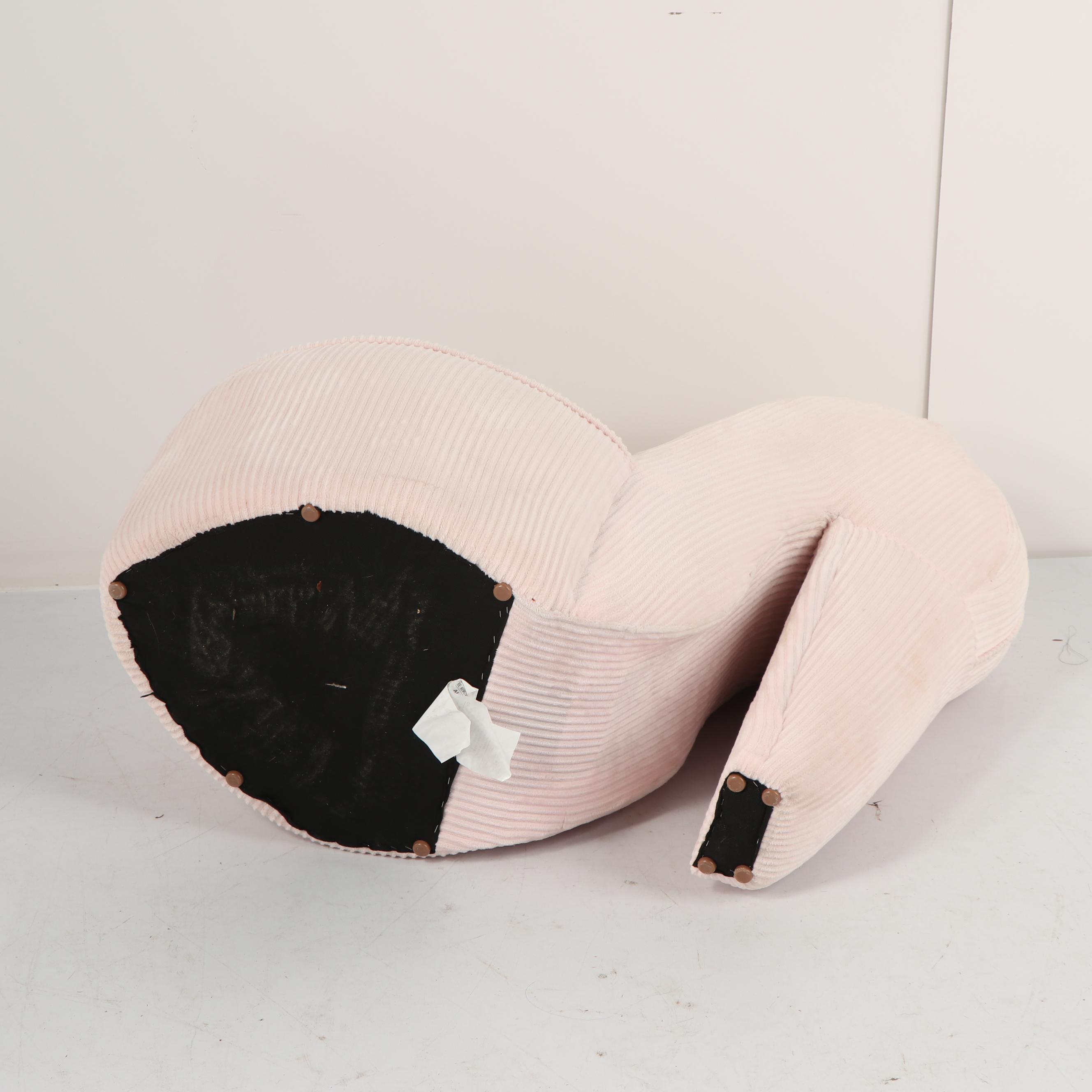 Corduroy Upholstered Novelty "High Heel" Chair