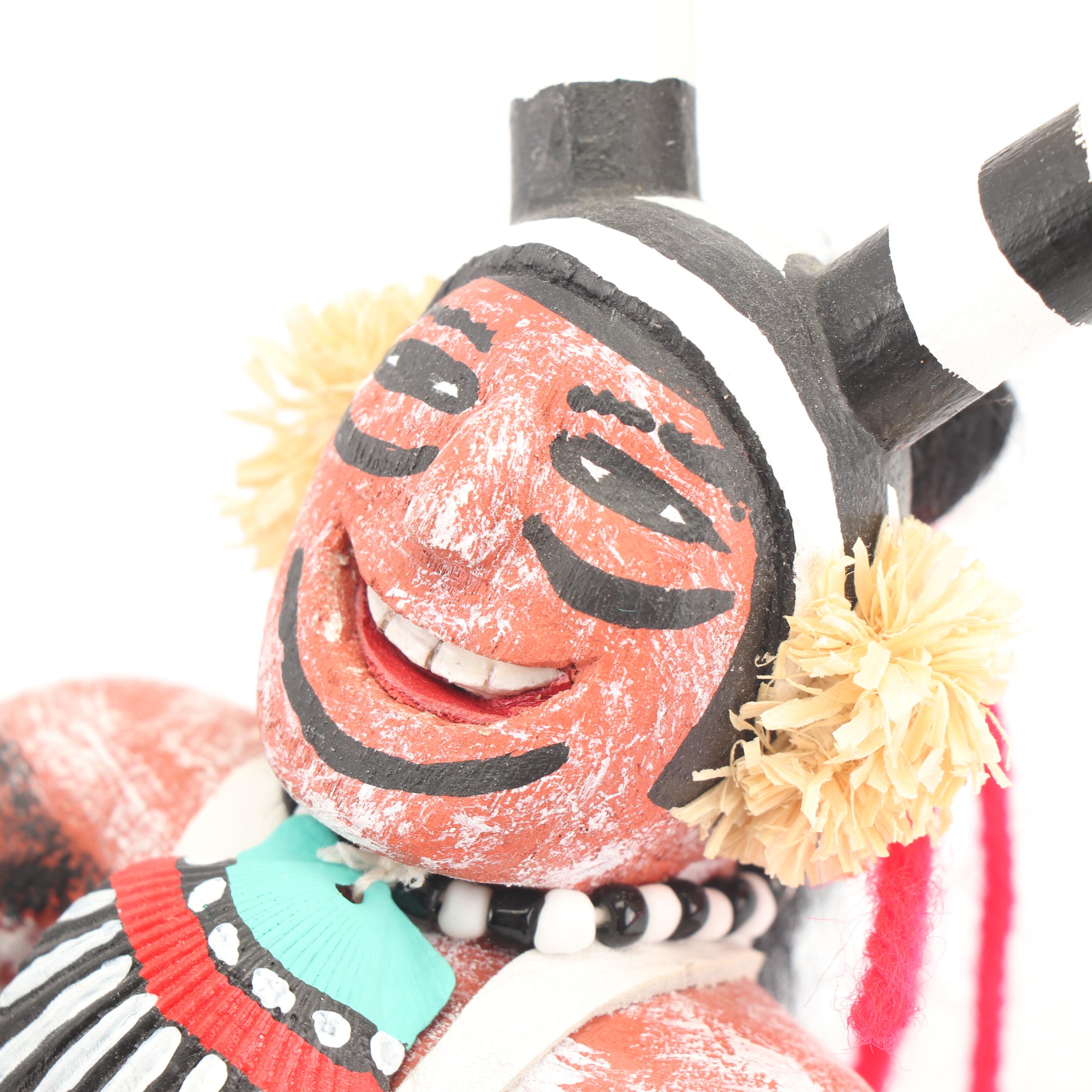 Fletcher Healing Kachina Doll "Seated Hano Clown"