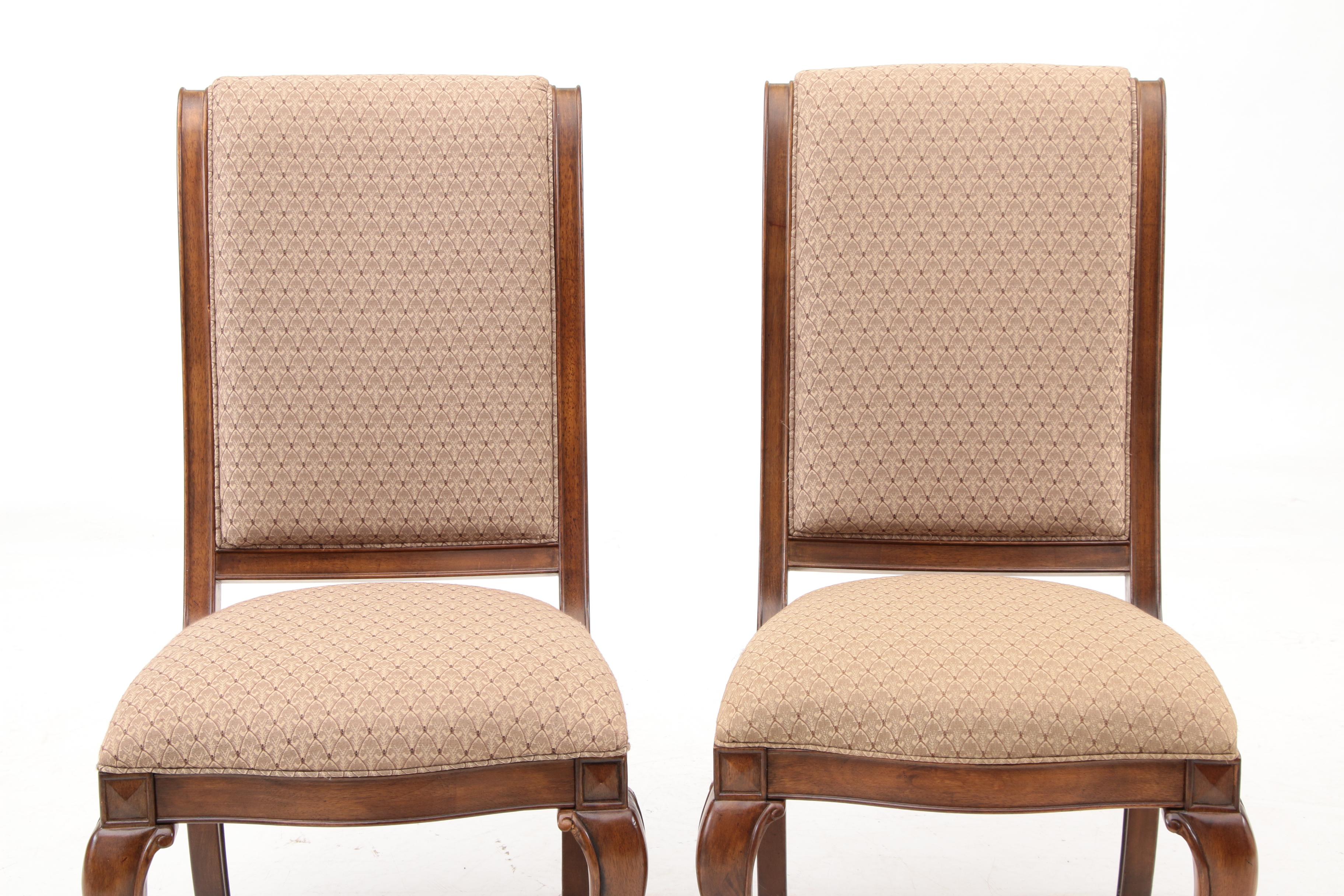French Provincial Style Upholstered Side Chairs by American Drew