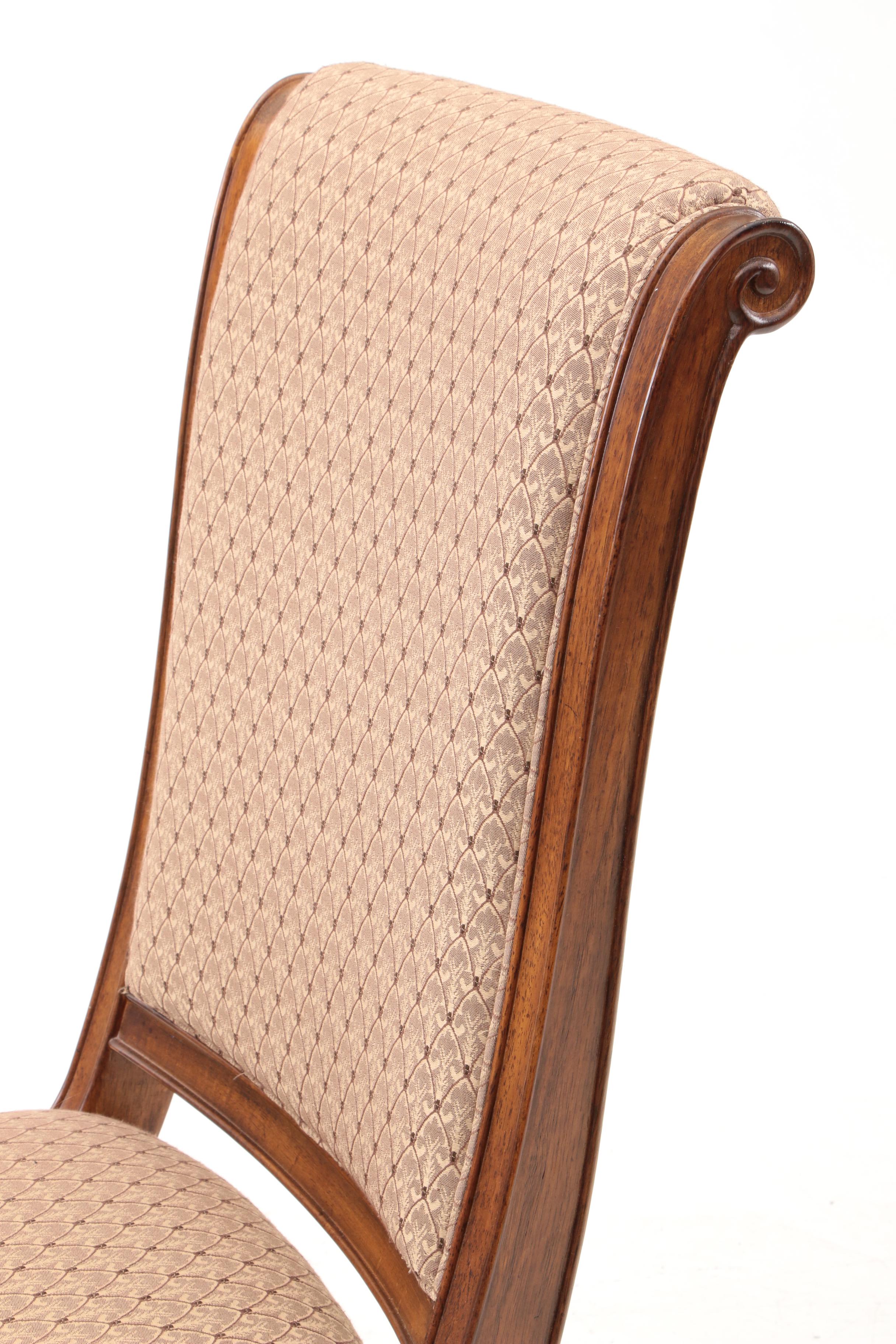 French Provincial Style Upholstered Side Chairs by American Drew