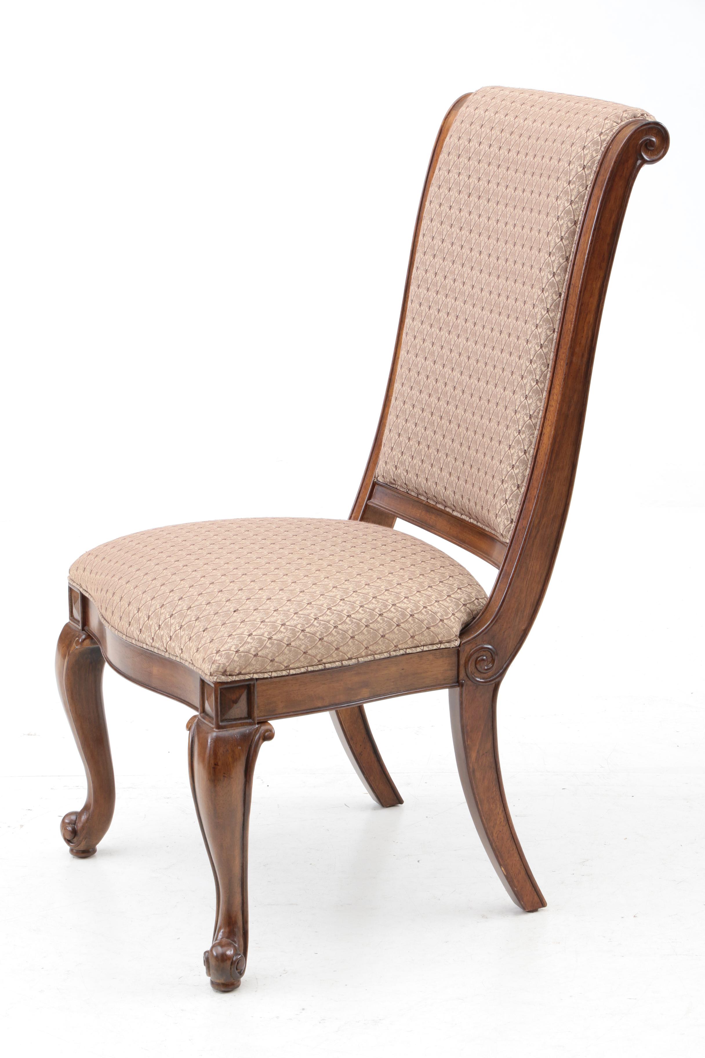 French Provincial Style Upholstered Side Chairs by American Drew