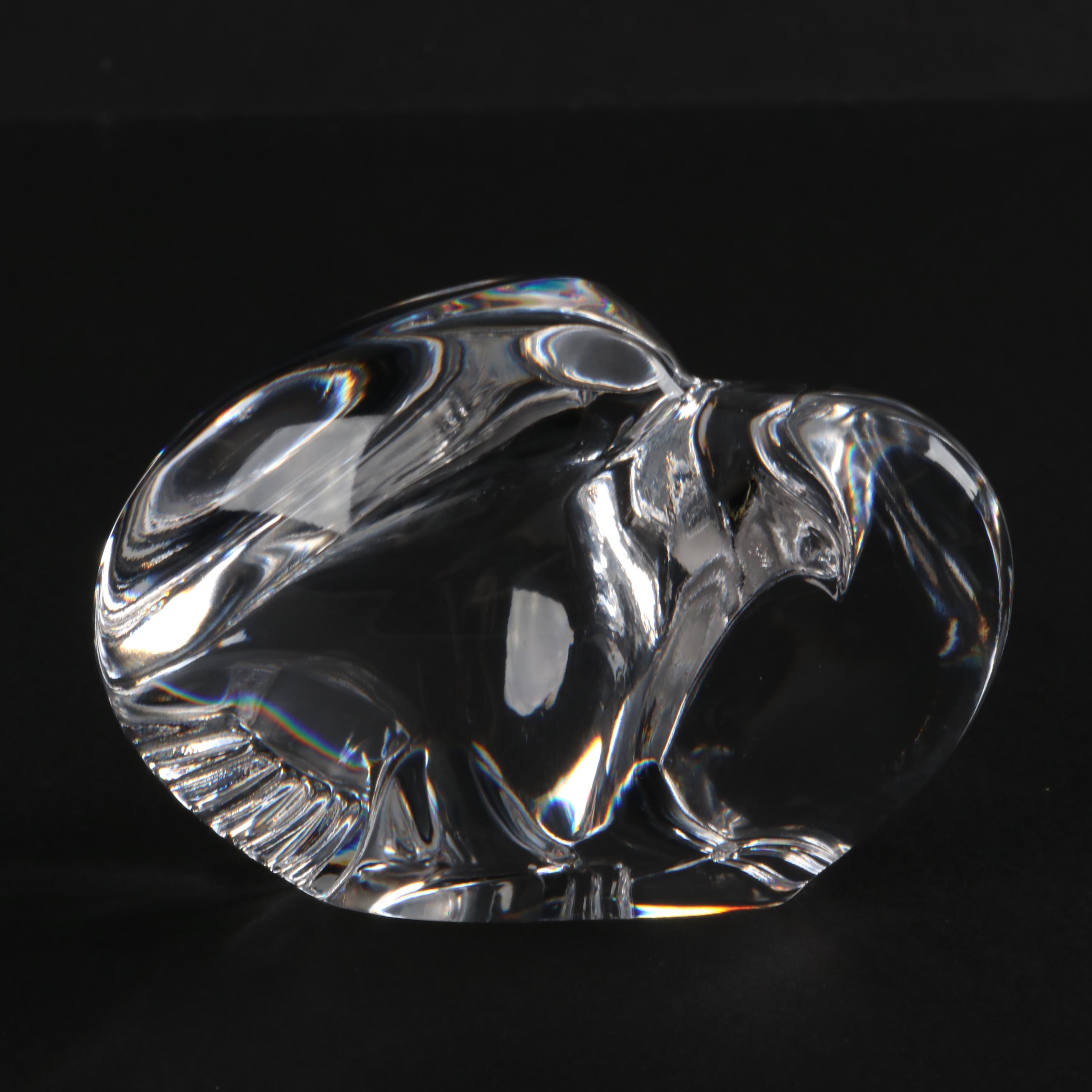 Steuben Glass Eagle Hand Cooler