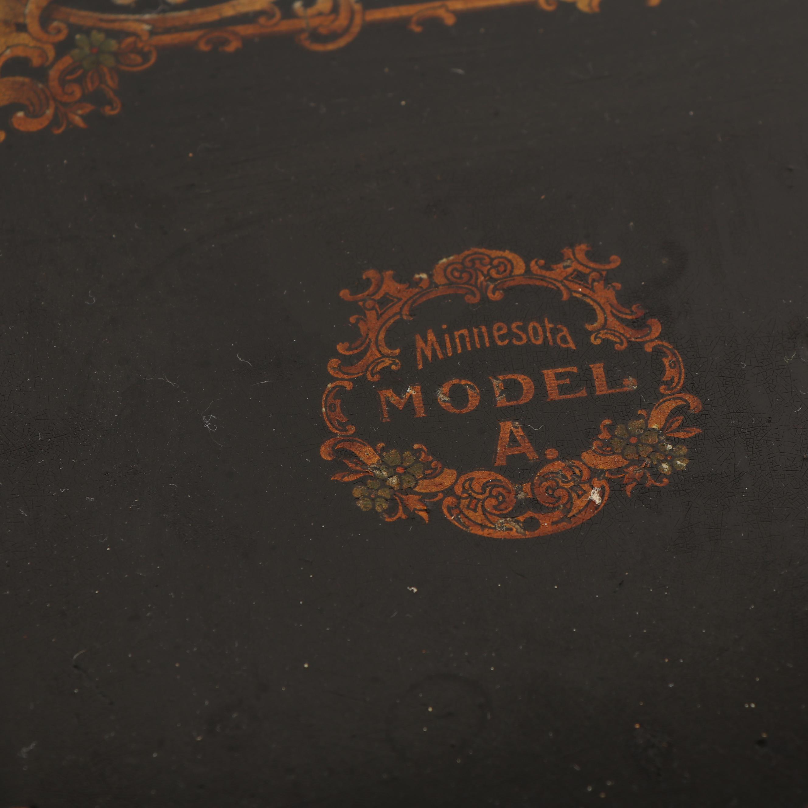 Sears-Roebuck Minnesota Model A Sewing Machine in Eastlake Style Oak Cabinet