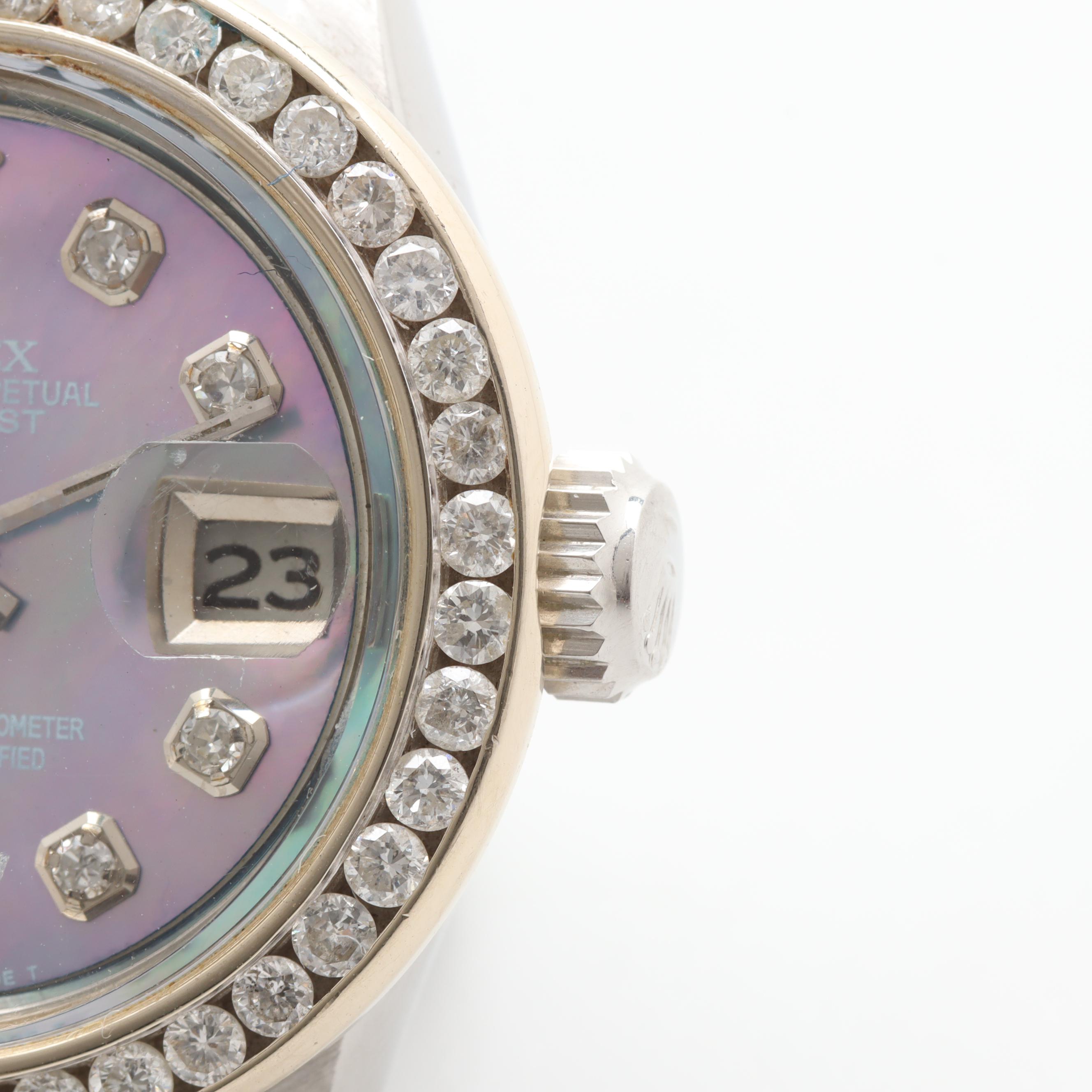 Rolex 14K Gold and Stainless Steel 1.17 CTW Diamond Watch Case and Workings