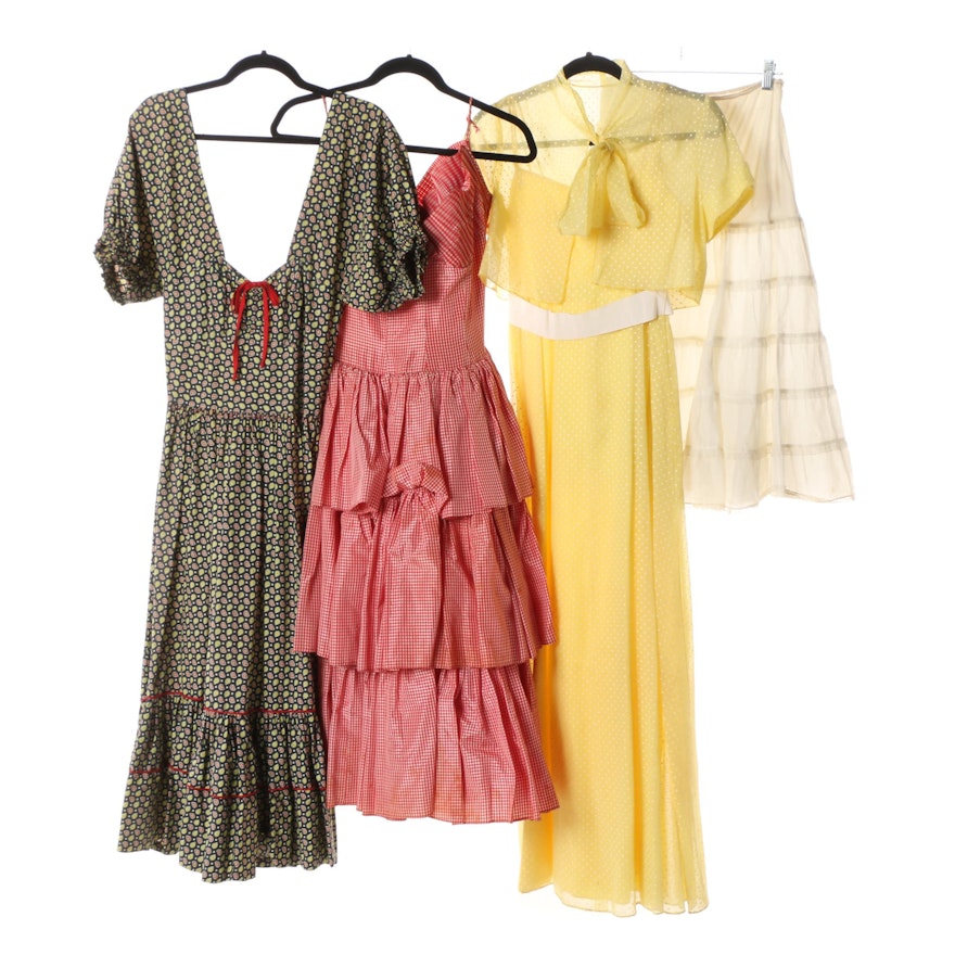 Women's Vintage Dresses Including Howard Norm Original Gingham Dress