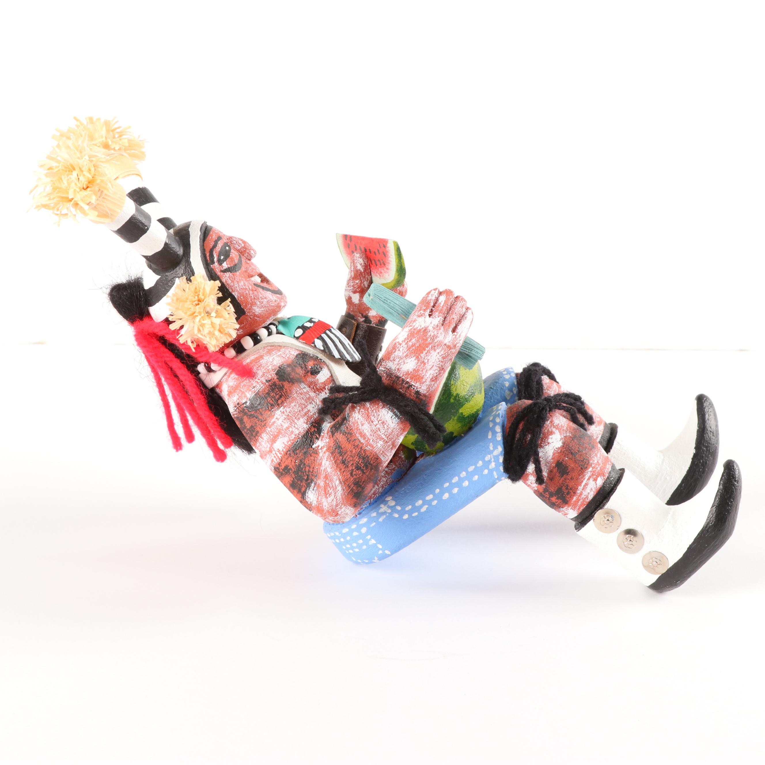 Fletcher Healing Kachina Doll "Seated Hano Clown"
