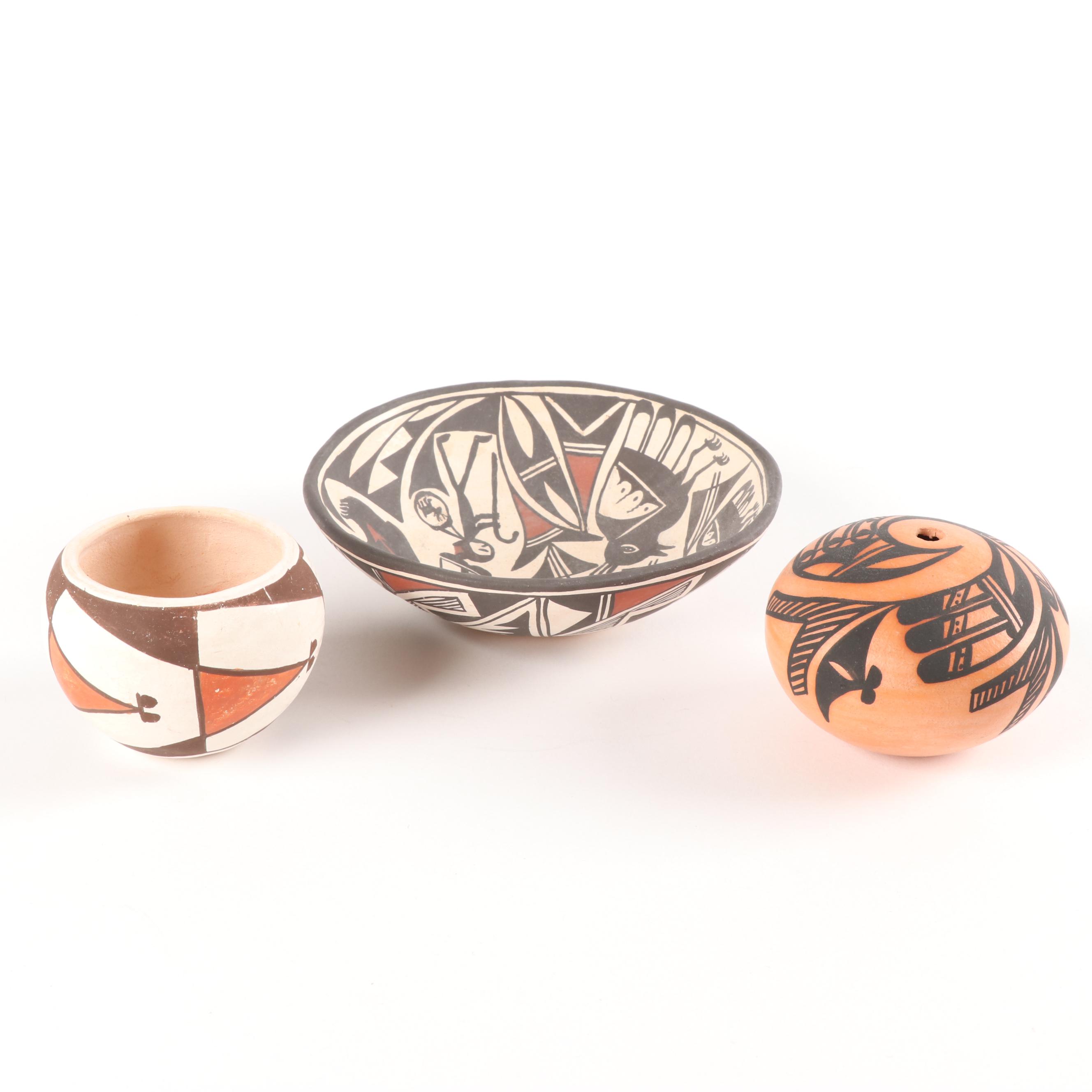 Acoma Pueblo Polychrome Pottery