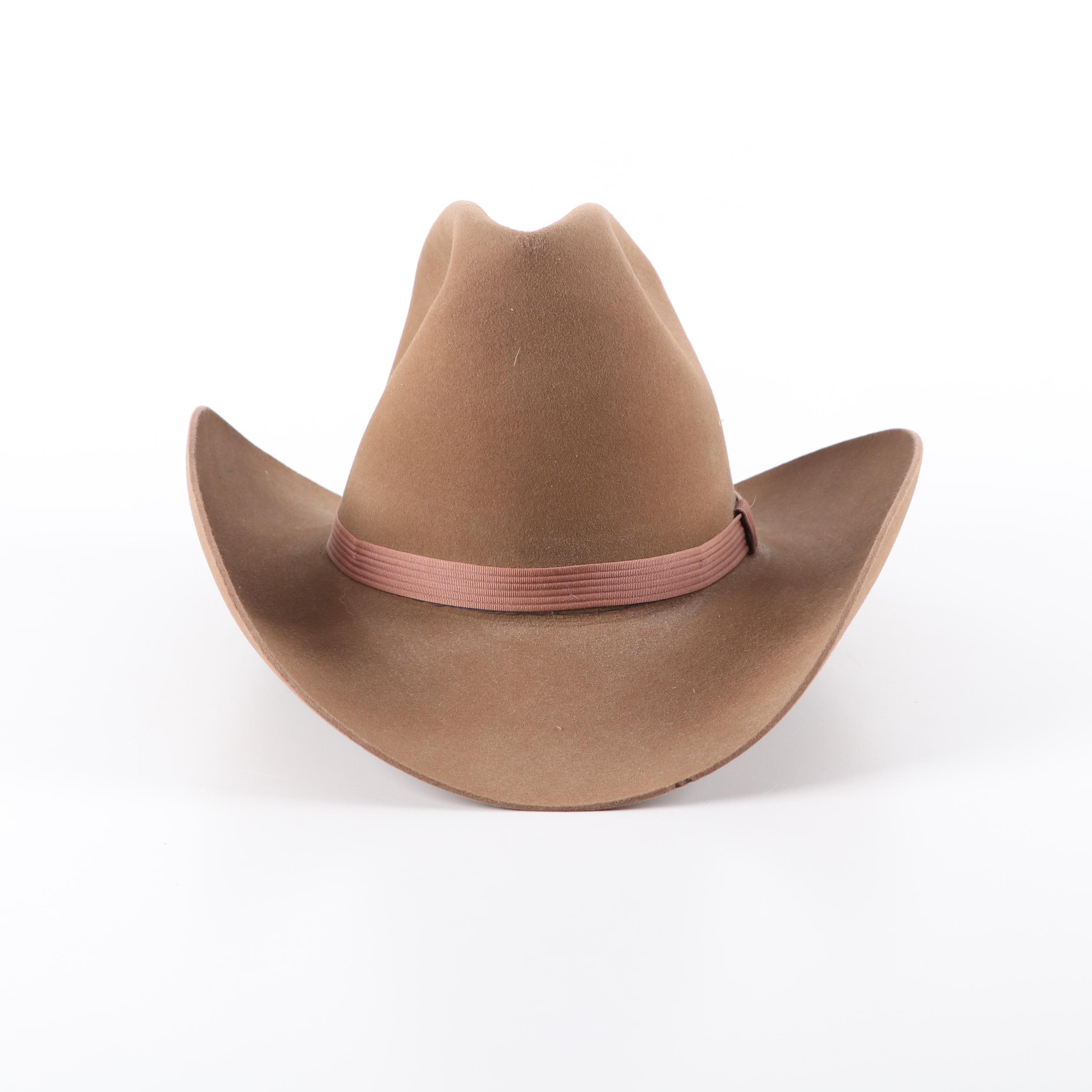 Men's Resistol Taupe 3X Felted Beaver Fur Cowboy Hat