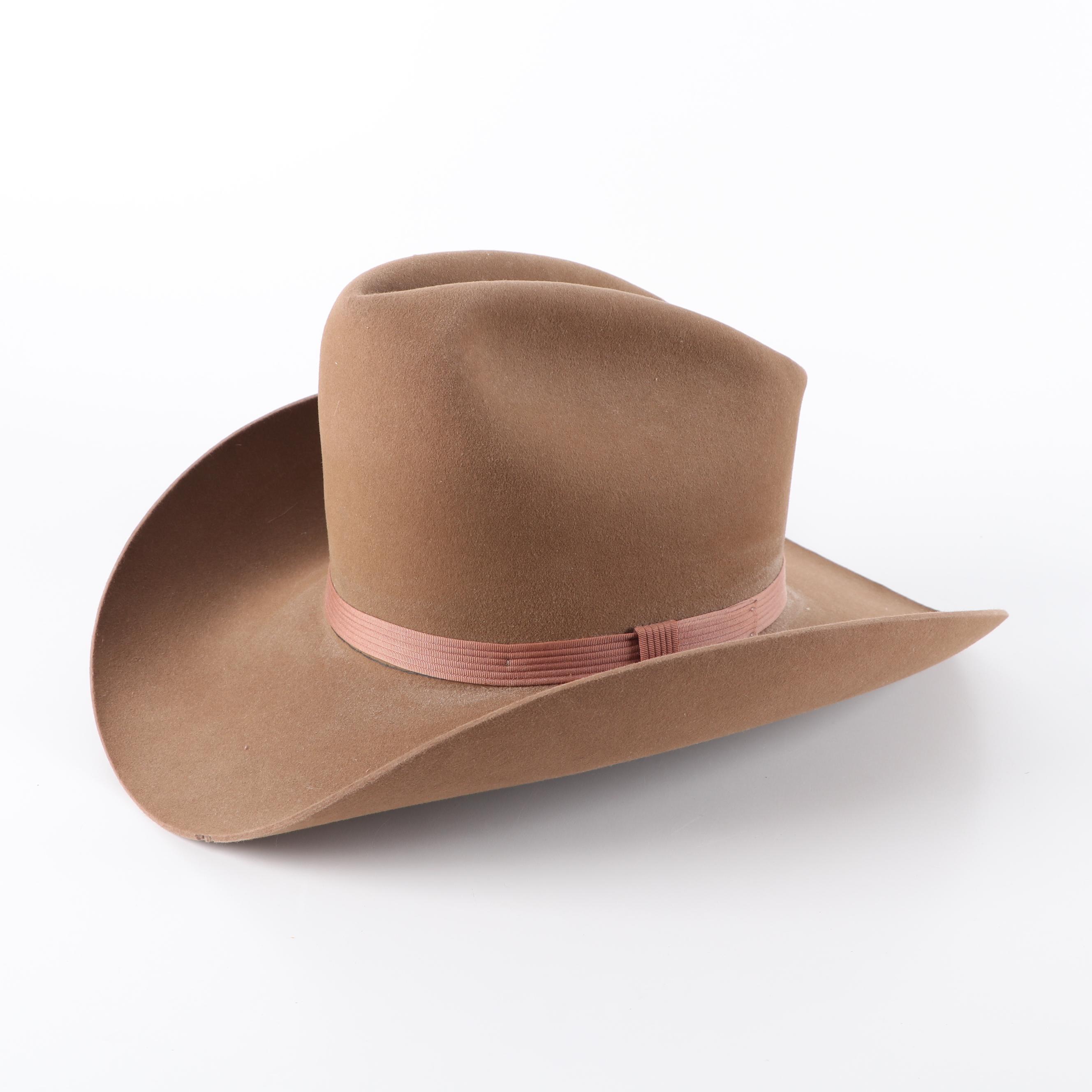 Men's Resistol Taupe 3X Felted Beaver Fur Cowboy Hat