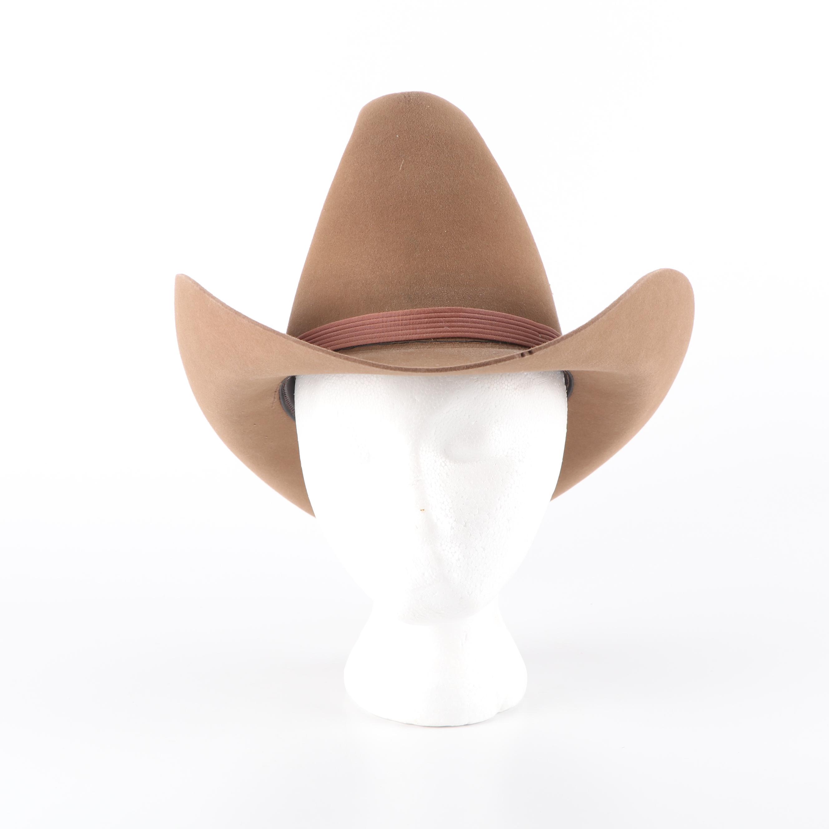 Men's Resistol Taupe 3X Felted Beaver Fur Cowboy Hat