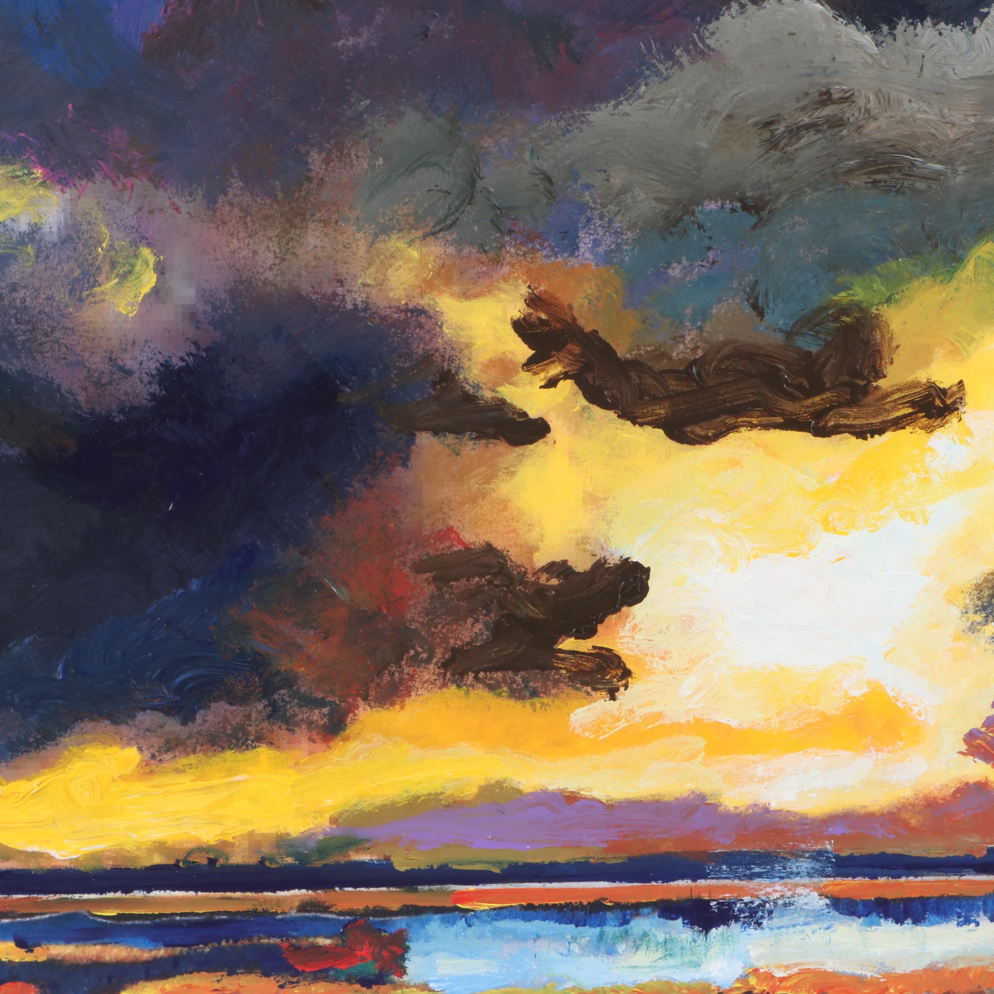 Robert Lackney Embellished Giclee "Sky at Compline"