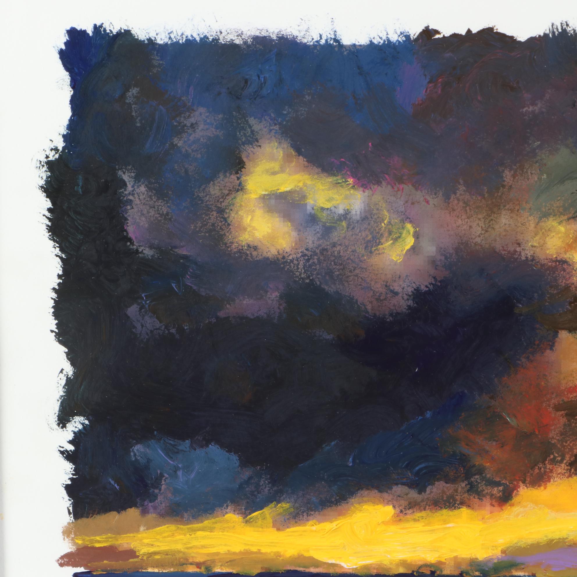 Robert Lackney Embellished Giclee "Sky at Compline"