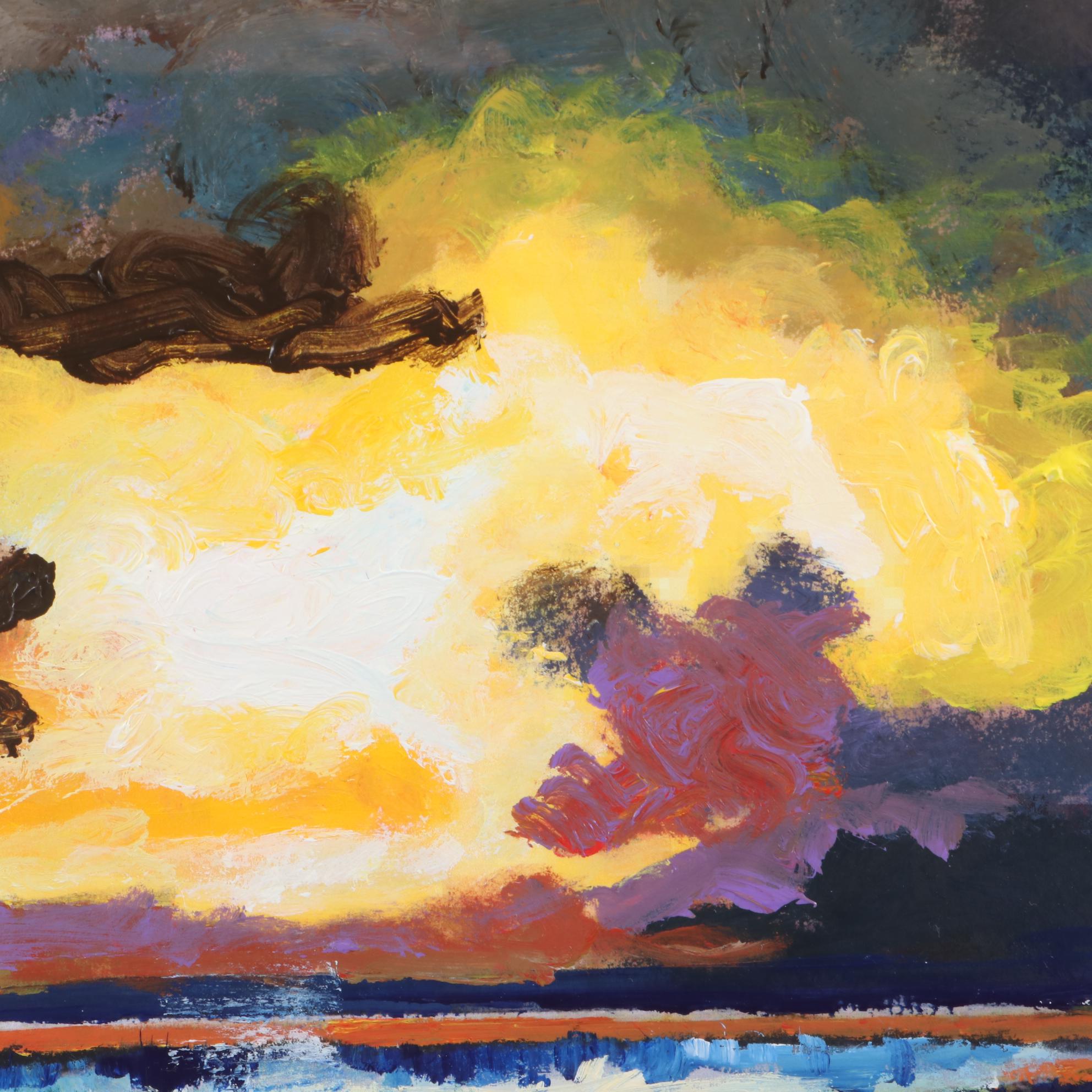 Robert Lackney Embellished Giclee "Sky at Compline"