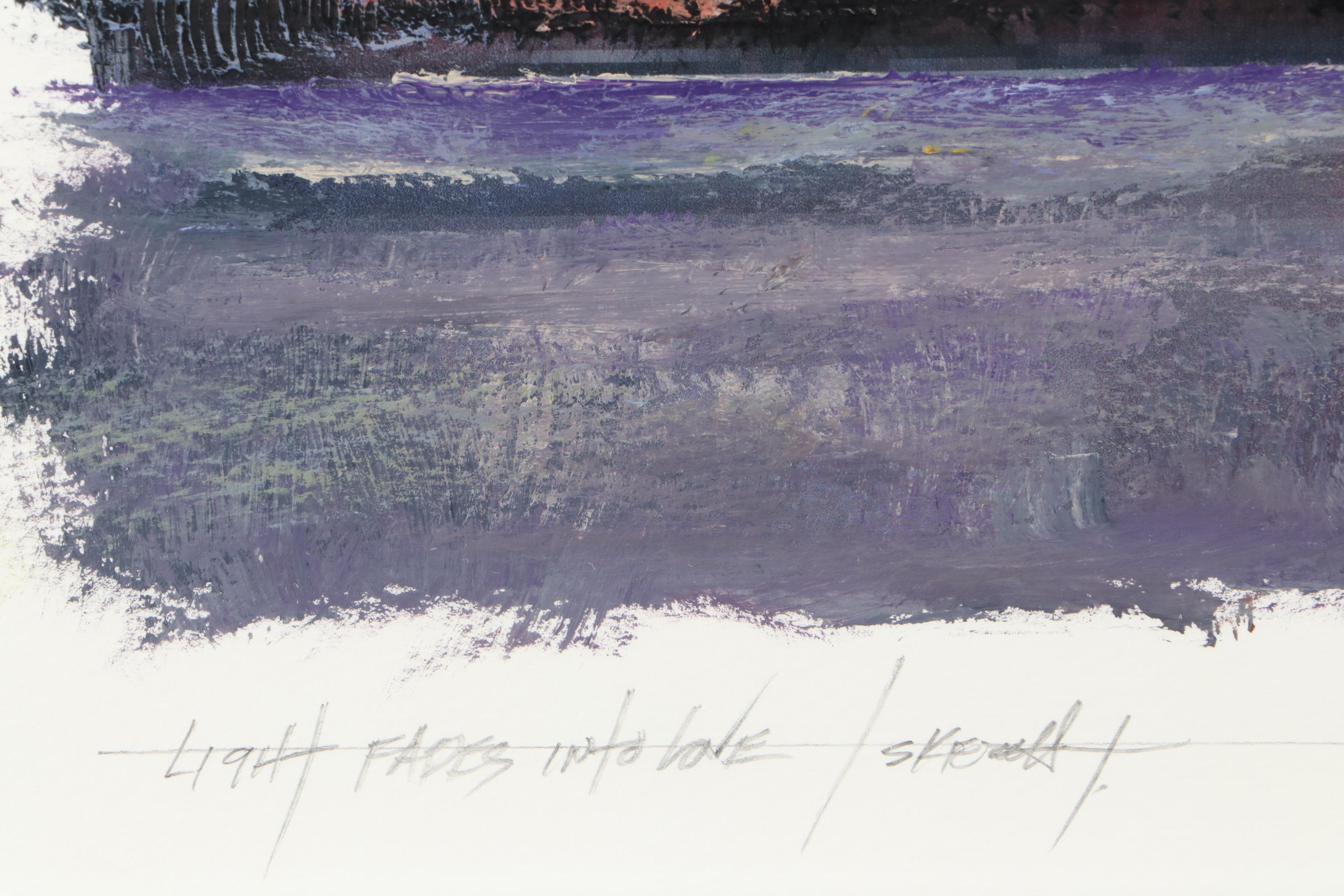 Robert Lackney Embellished Giclee "Light Fades Into Love"