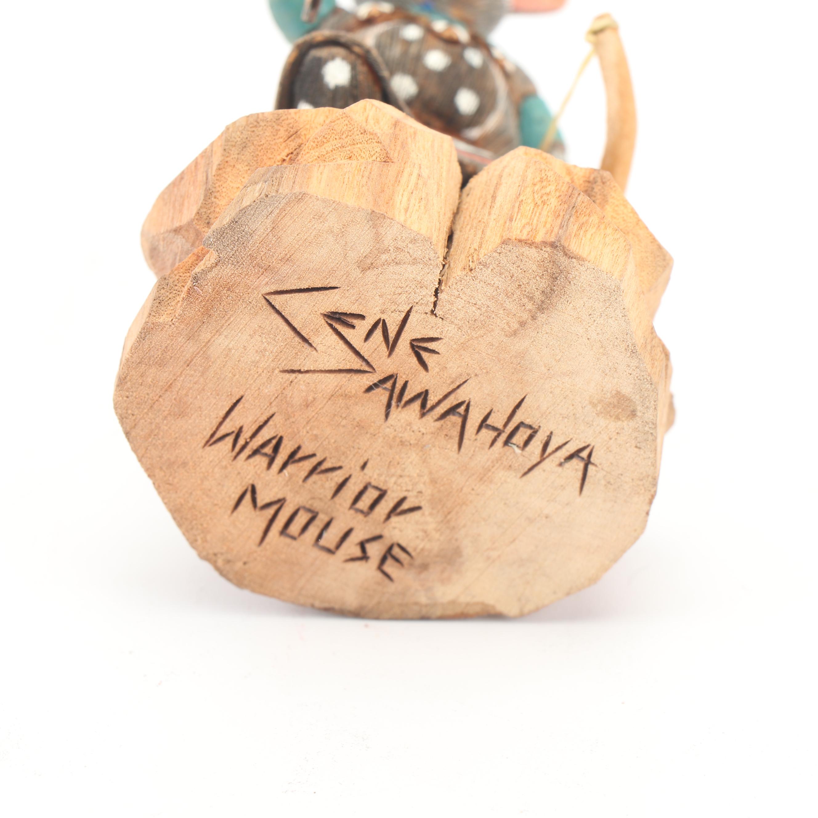 Gene Dawahoya Hopi Kachina Doll "Warrior Mouse"