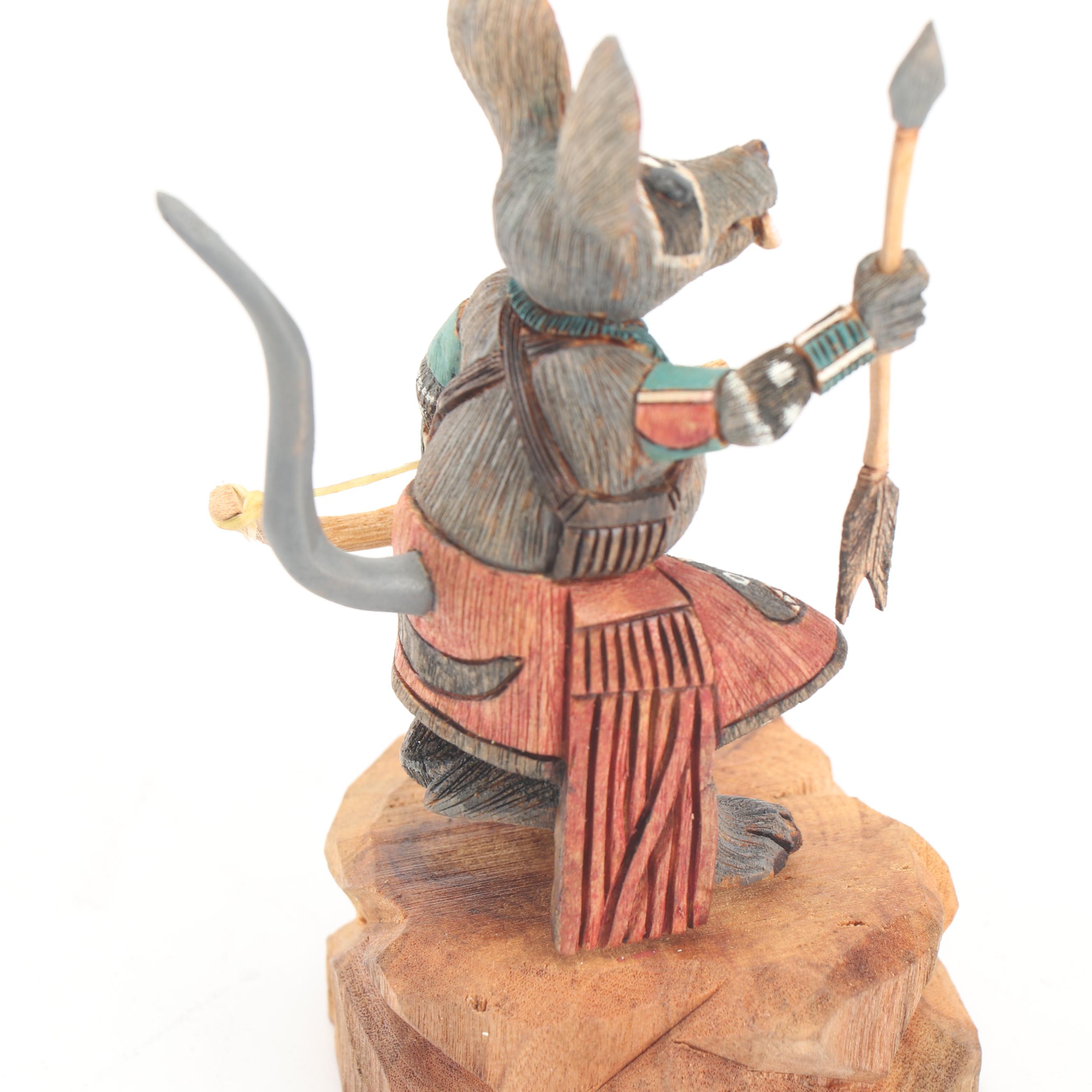 Gene Dawahoya Hopi Kachina Doll "Warrior Mouse"