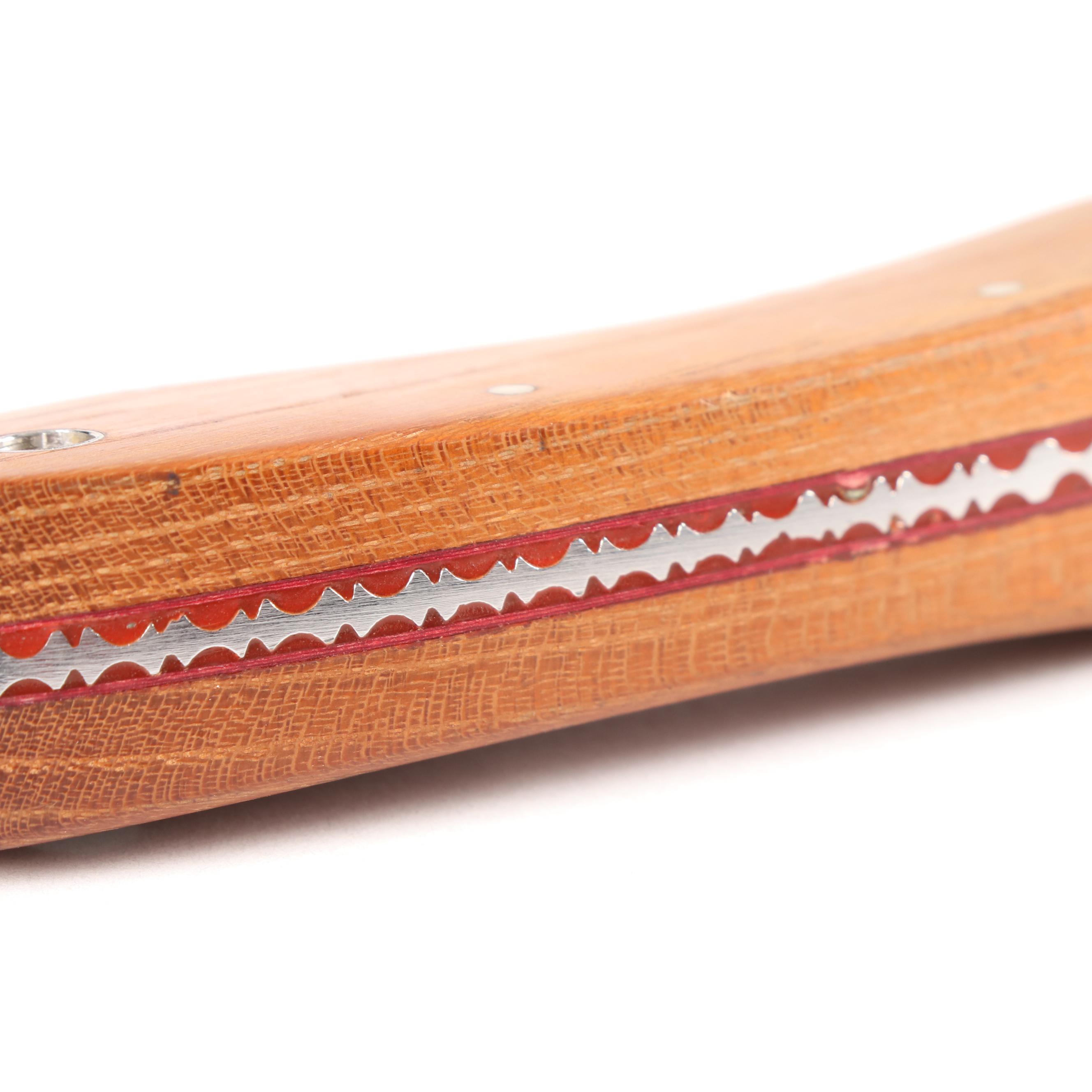 Glenn Marshall Custom Made Hunting Knife with Gut Hook And Leather Sheath