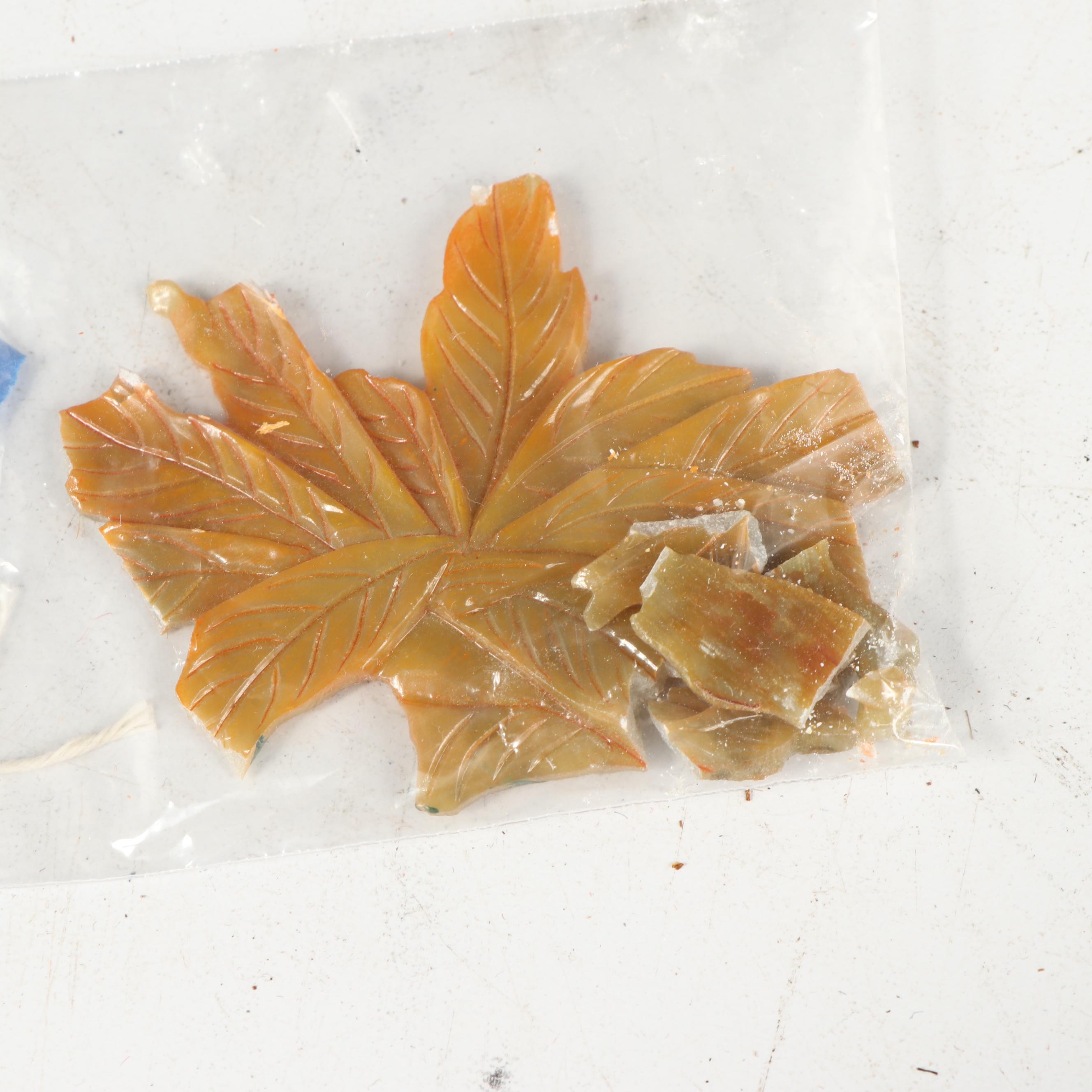 Chinese Carved Stone and Lacquered Crane Motif Screen