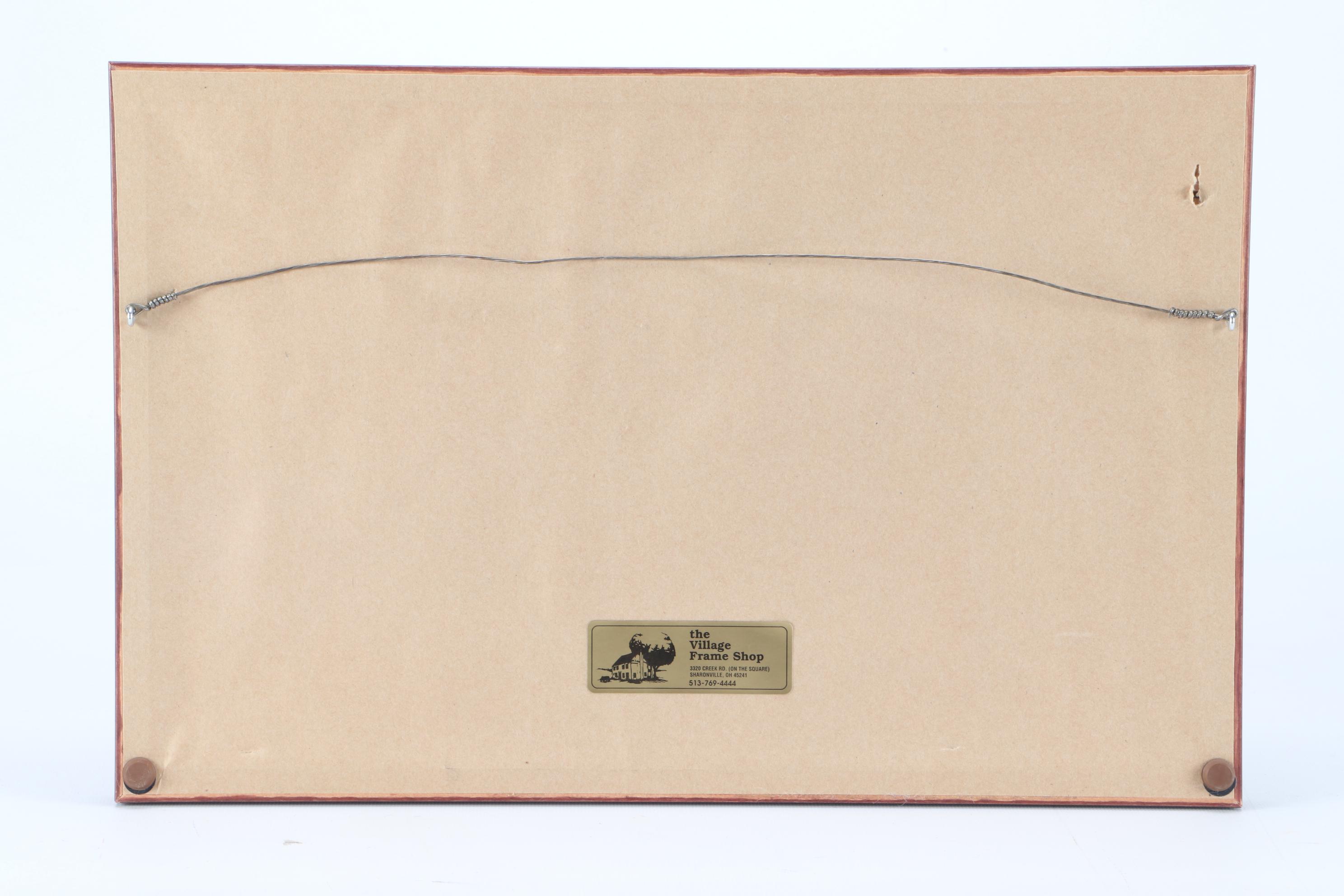 Miniature Hand-Colored Landscape Etching