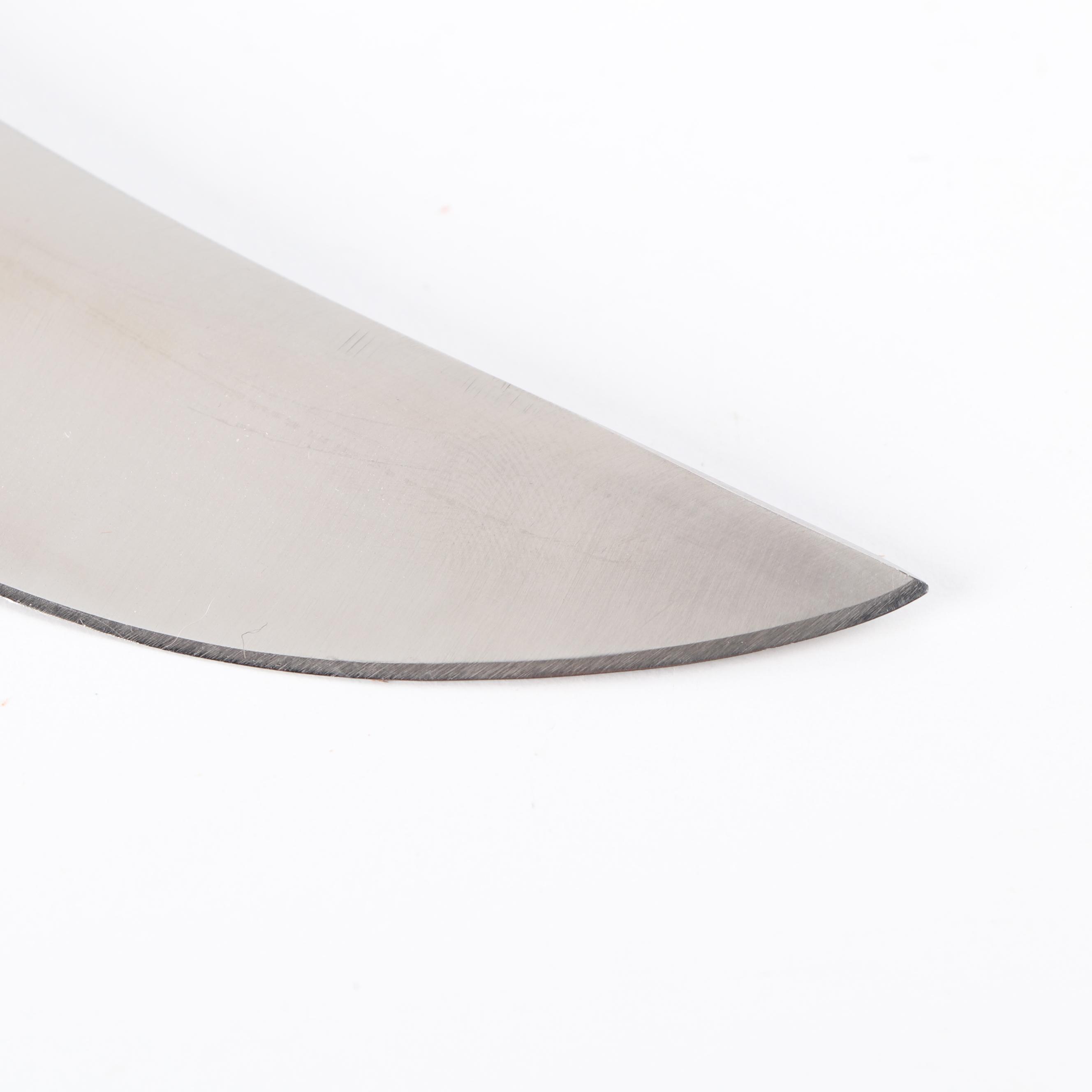 Antler Handled Hunting Knife with Fringed Suede Sheath