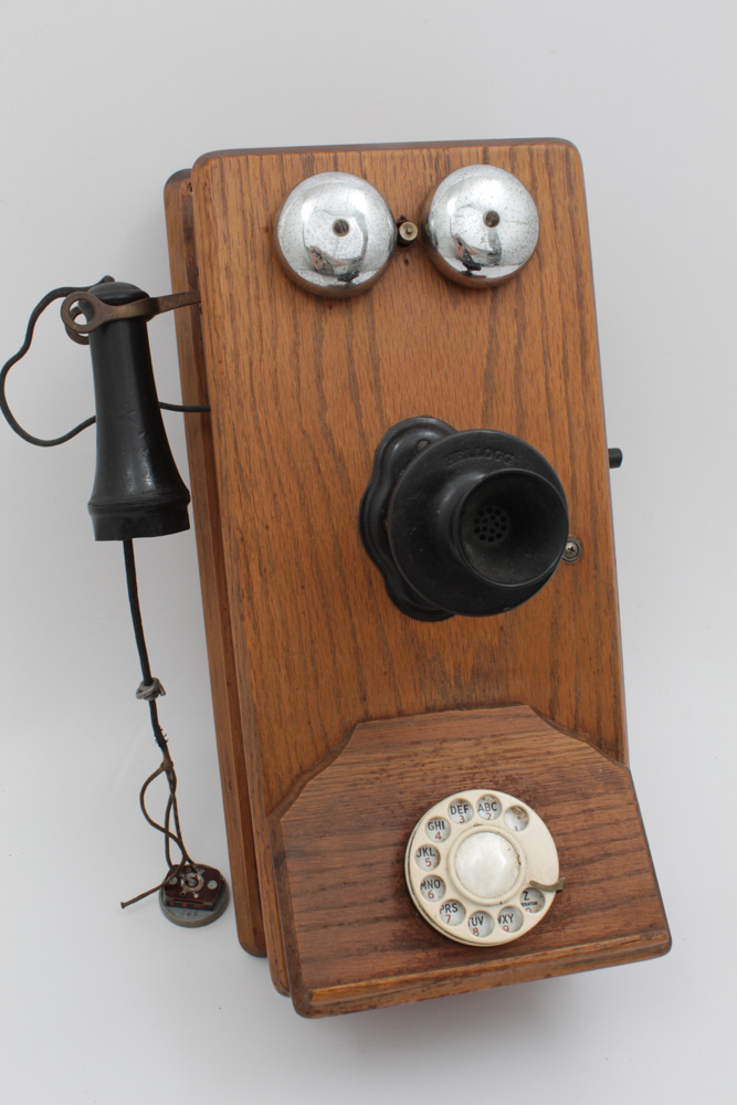 Kellogg Hand Crank Wall Phone with Rotary Dial
