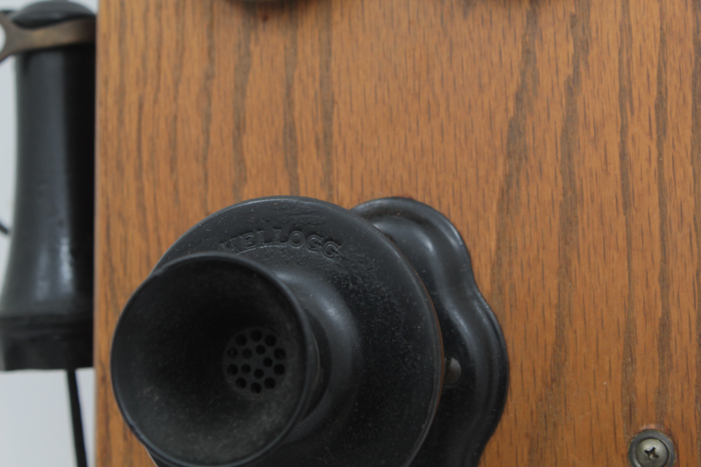 Kellogg Hand Crank Wall Phone with Rotary Dial